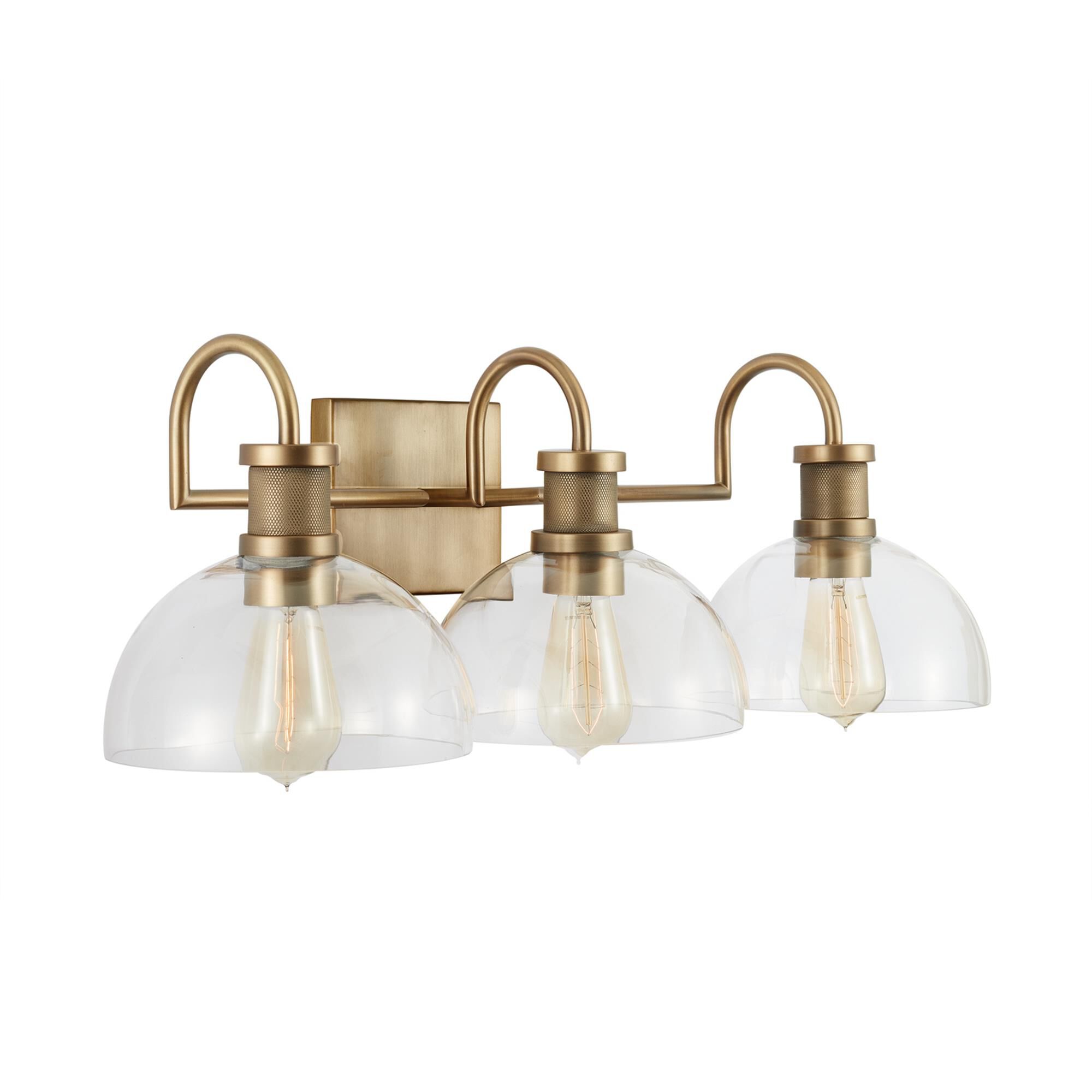 Shown in Aged Brass finish and 497 glass