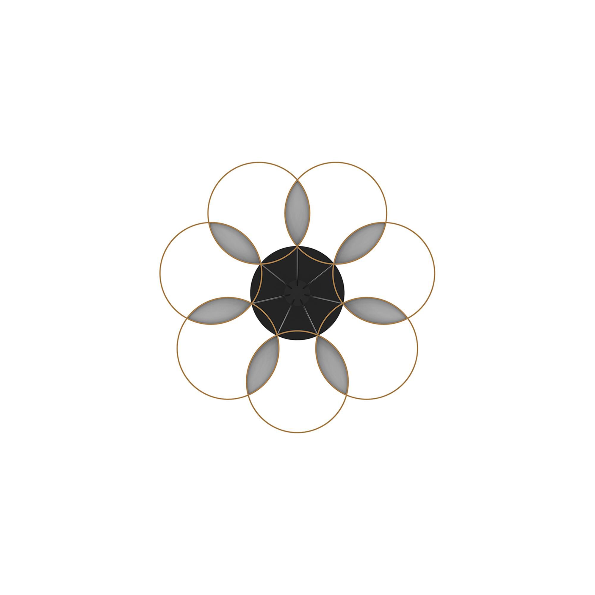 Shown in Black/Gold finish and Frosted Acrylic glass