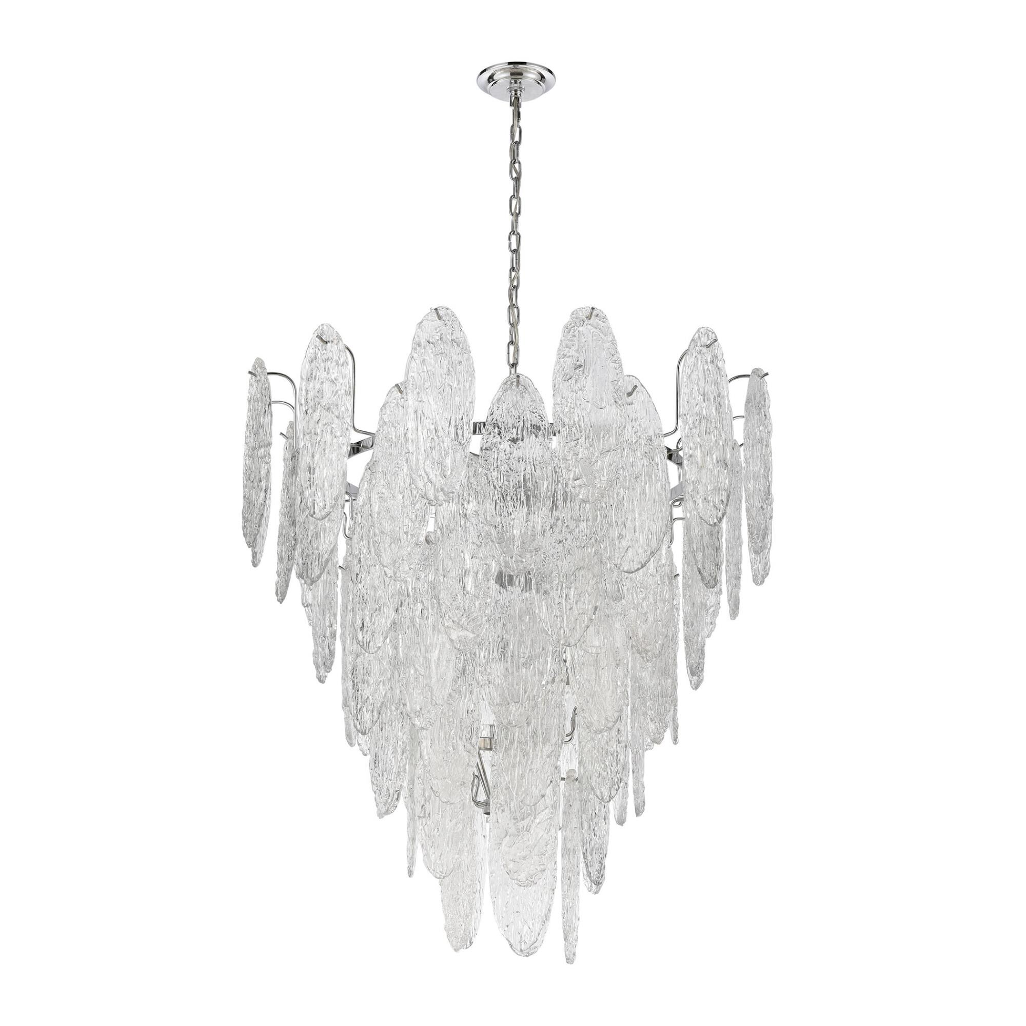 Frozen Cascade 34 Inch 13 Light Chandelier by ELK Lighting