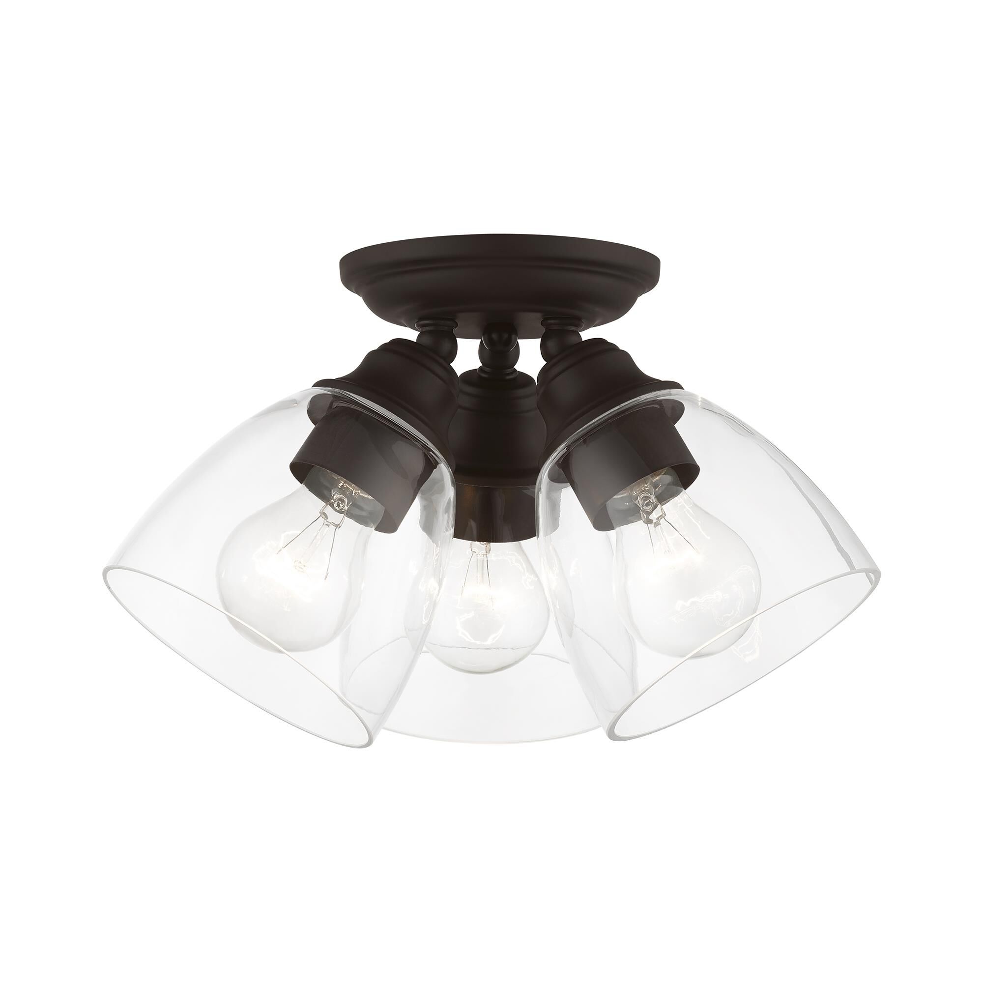 Montgomery 14 Inch 3 Light Semi Flush Mount by Livex Lighting