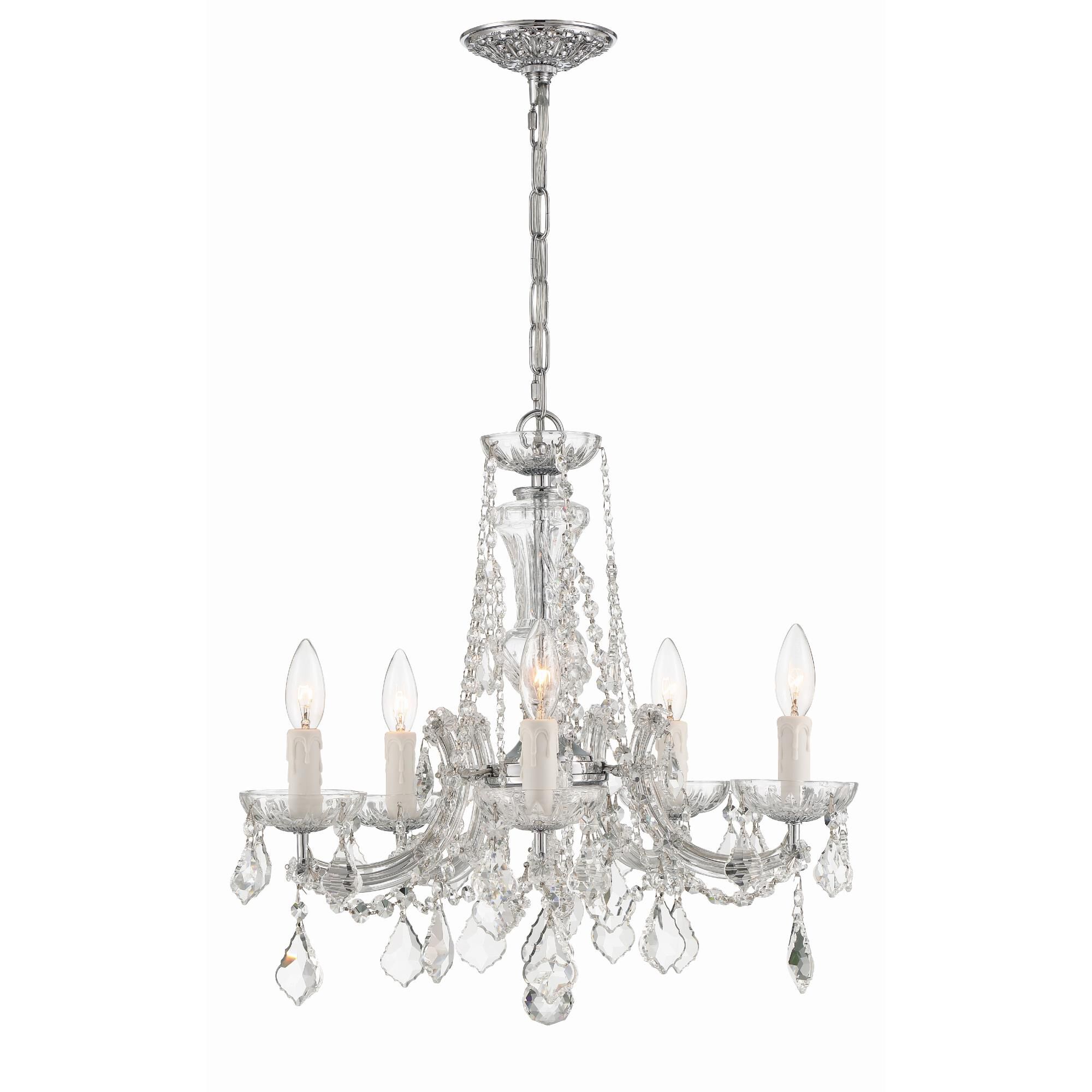 Shown in Polished Chrome finish and Hand Cut Crystal crystal