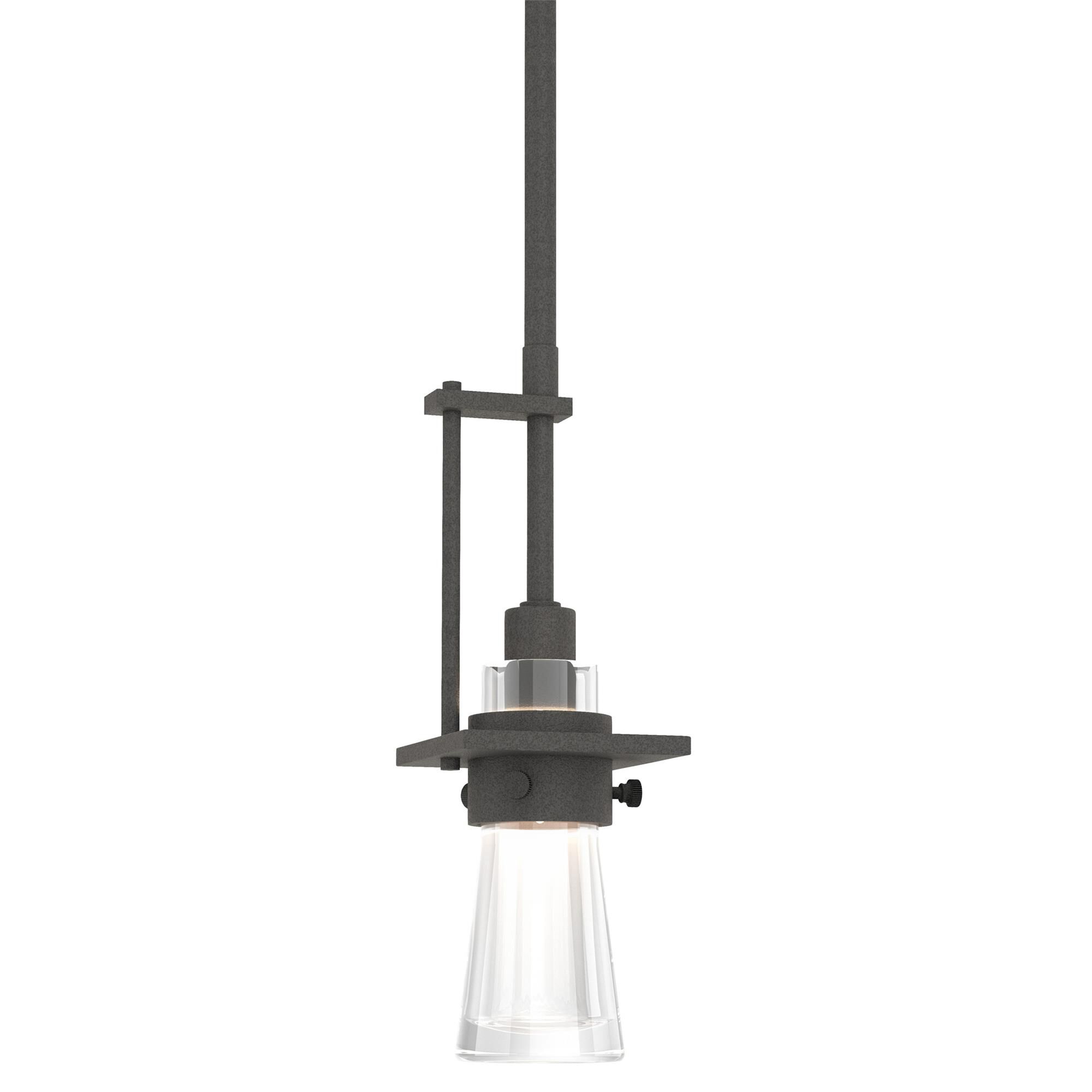 Shown in Natural Iron finish and Clear glass