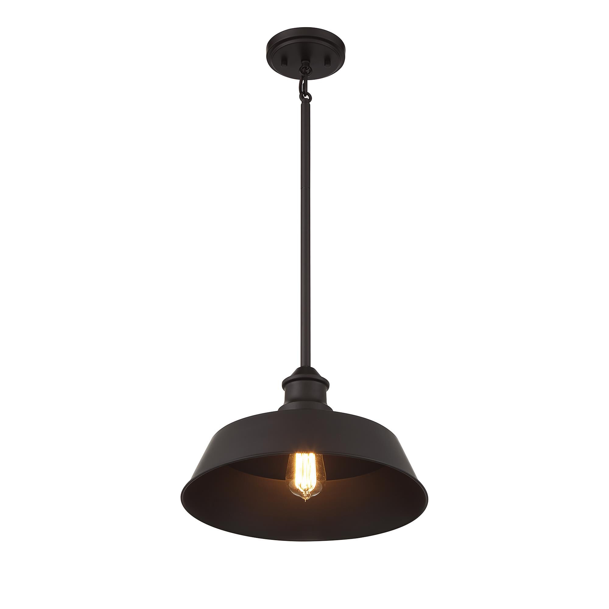 Shown in Oil Rubbed Bronze finish and Metal shade