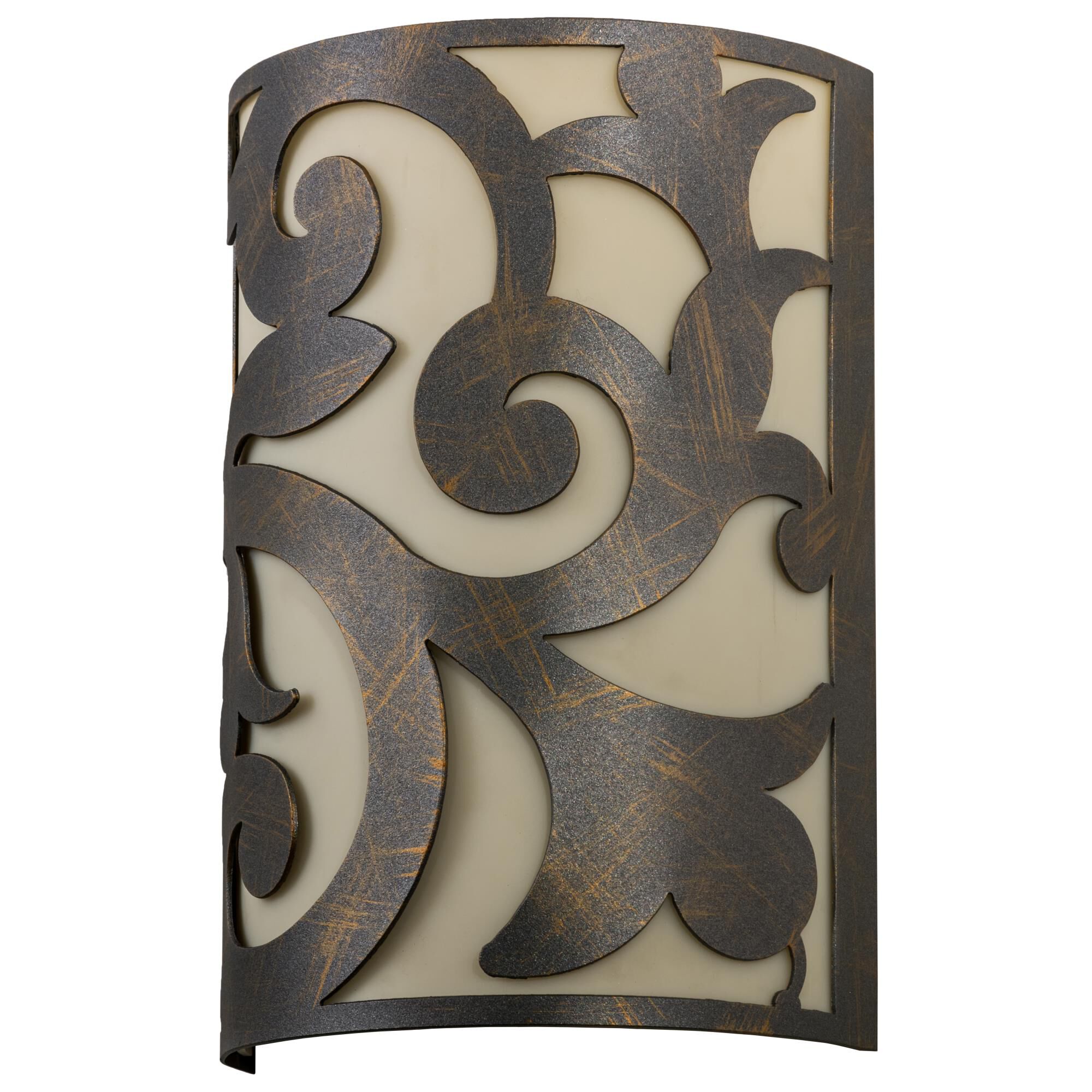 Shown in French Bronzed Finish finish and Beige glass