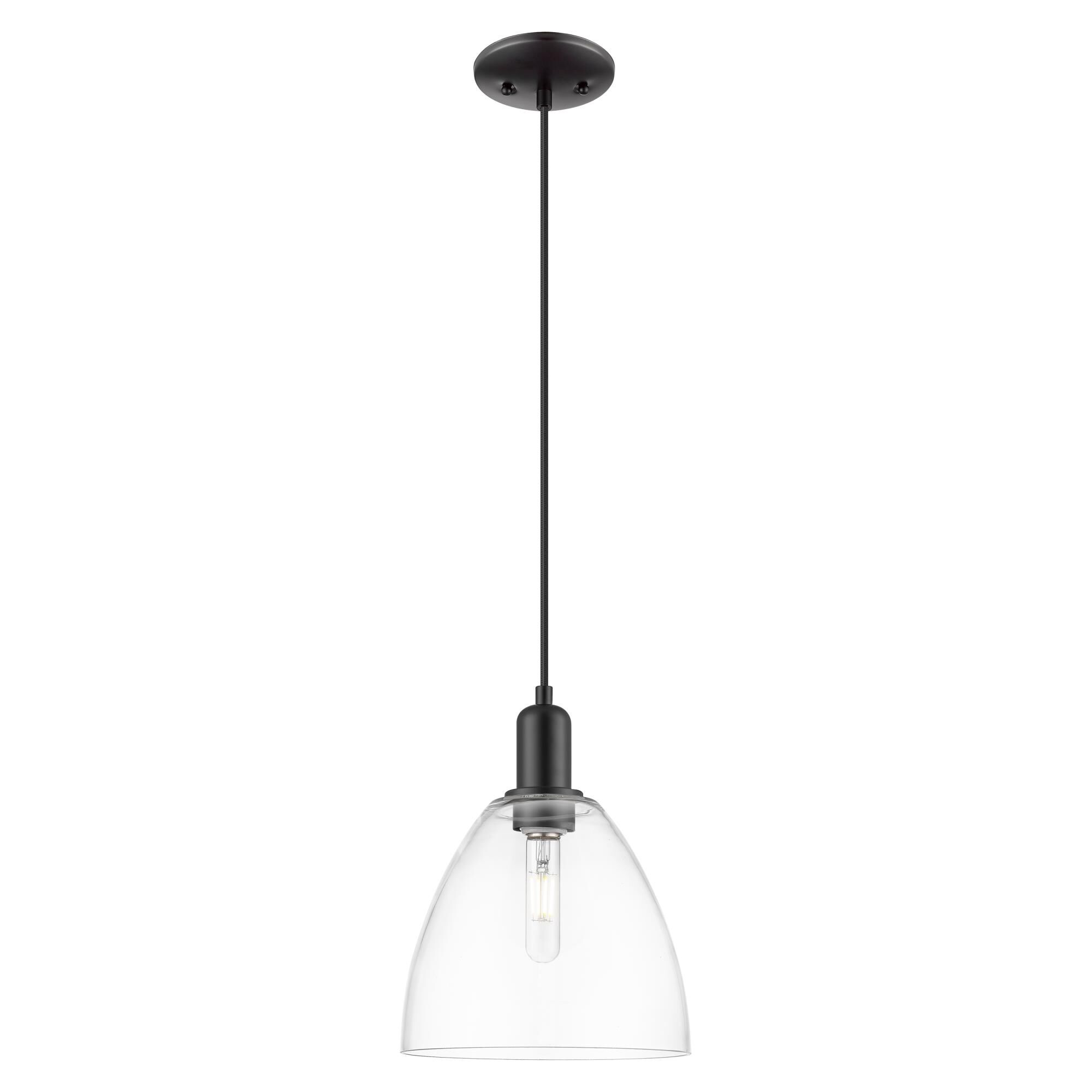 Shown in Matte Black finish and Clear glass