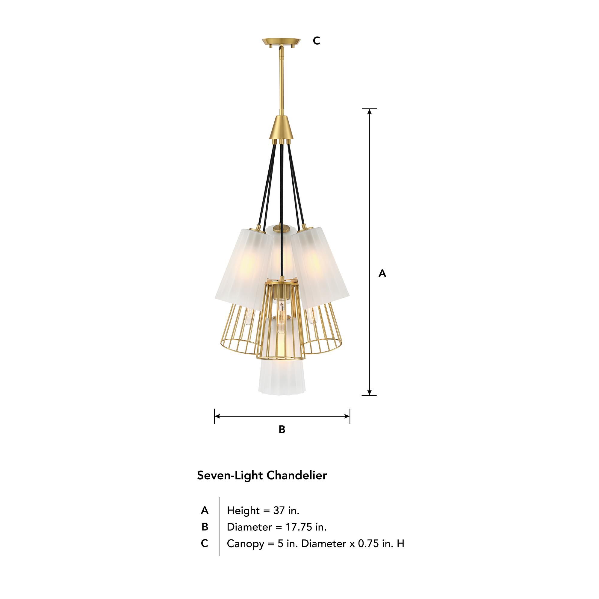 Liana 18 Inch Multi Light Pendant by Designers Fountain