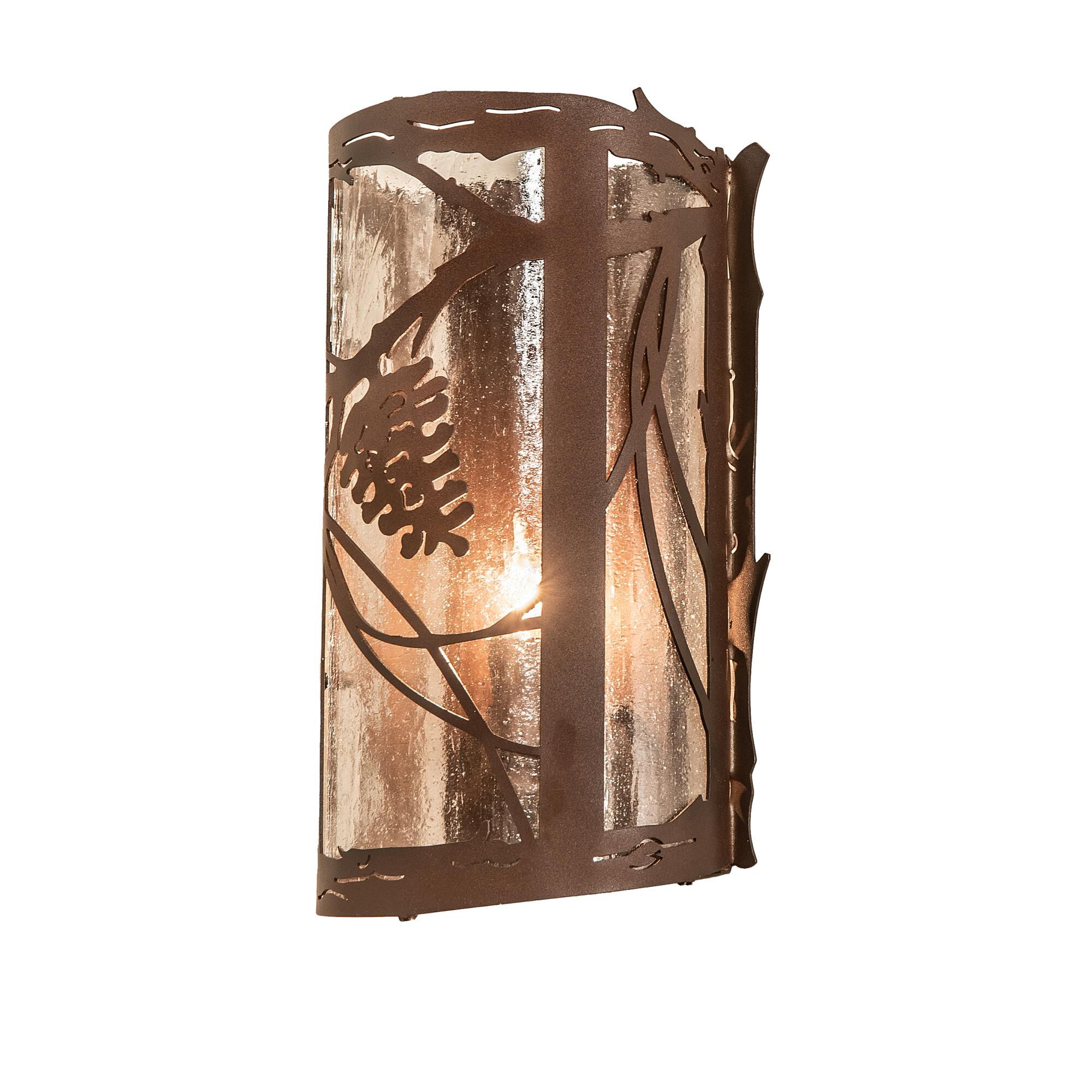 Meyda Lighting Whispering Pines 13 Inch Tall Outdoor Wall Light