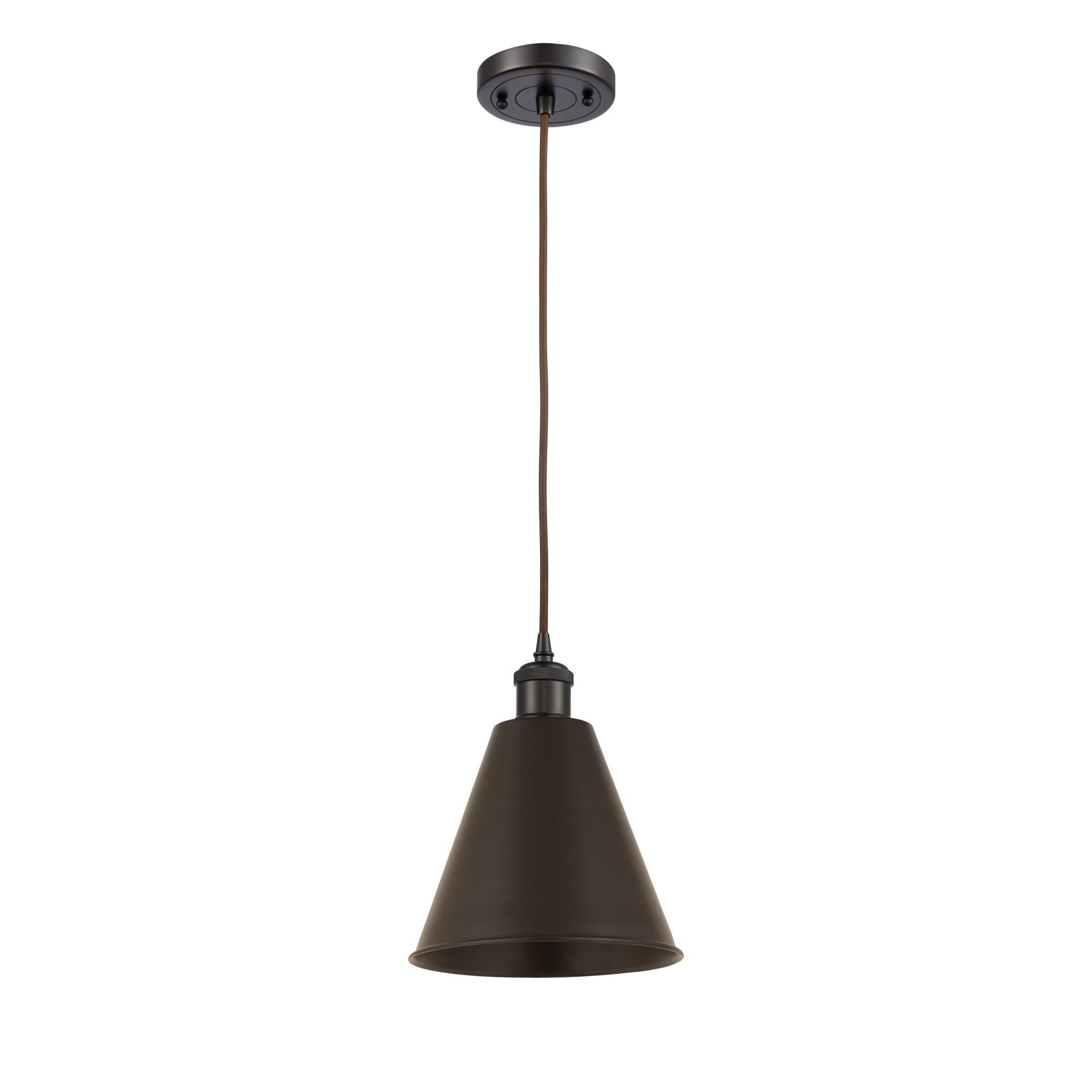 Shown in Oil Rubbed Bronze finish and Oil Rubbed Bronze Ballston Cone shade