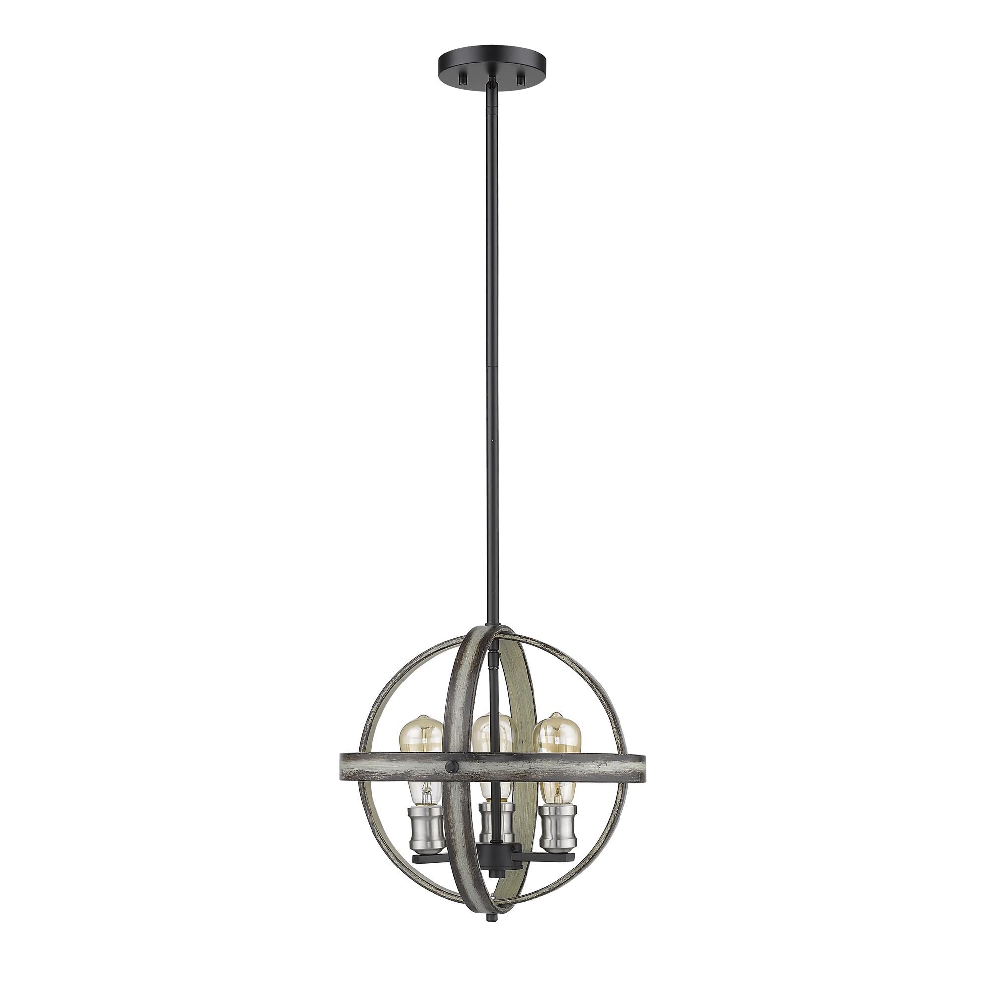 Shown in Ashen Barnboard finish and --- glass and --- shade