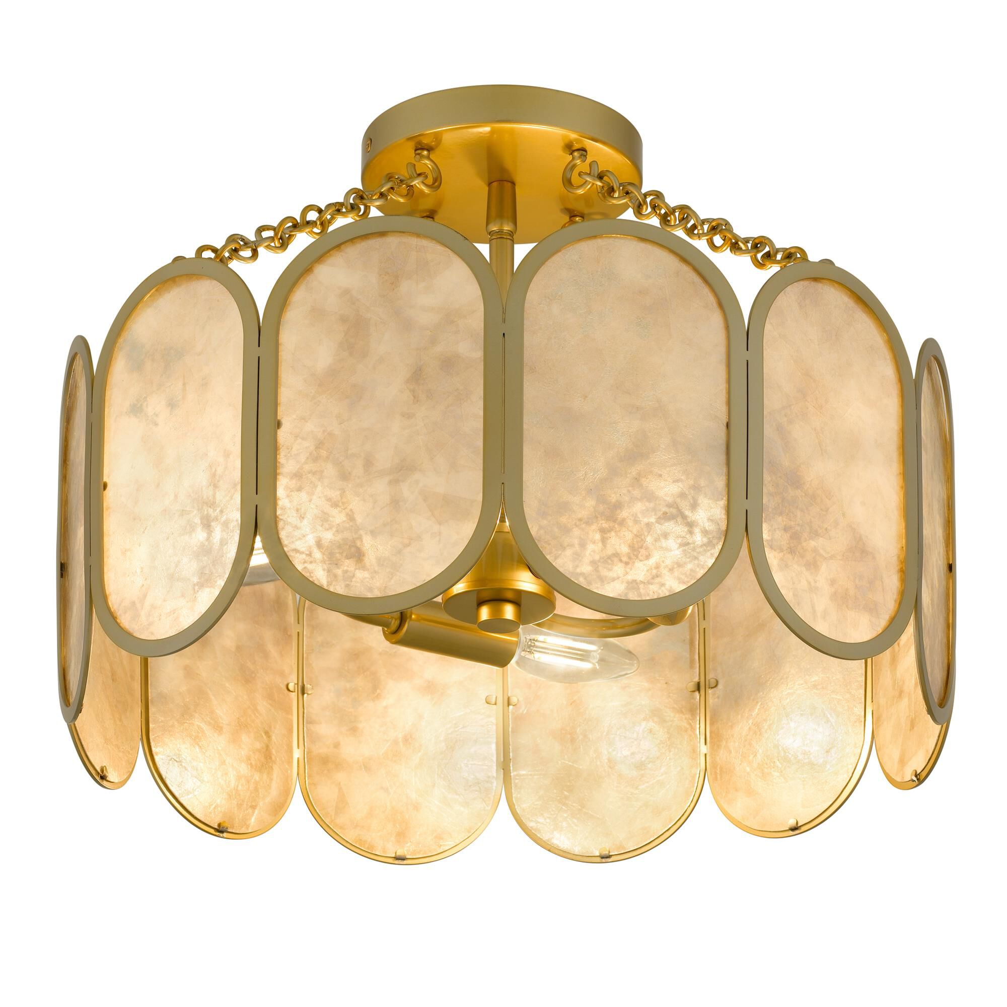 Shown in Light Gold finish and Mica shade