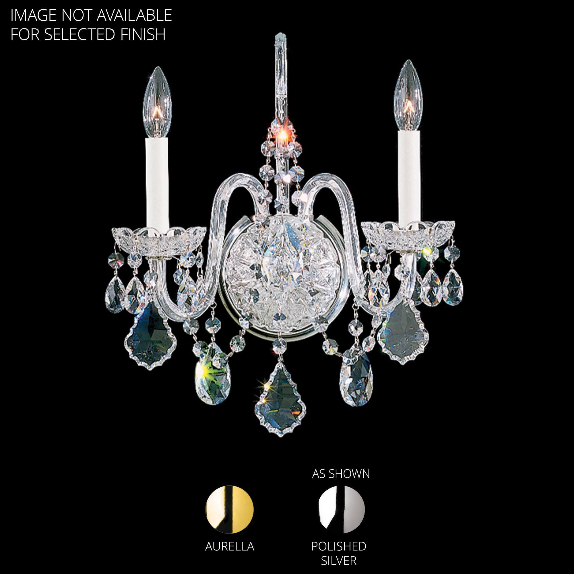 Shown in Polished Gold finish and Clear Radiance crystal