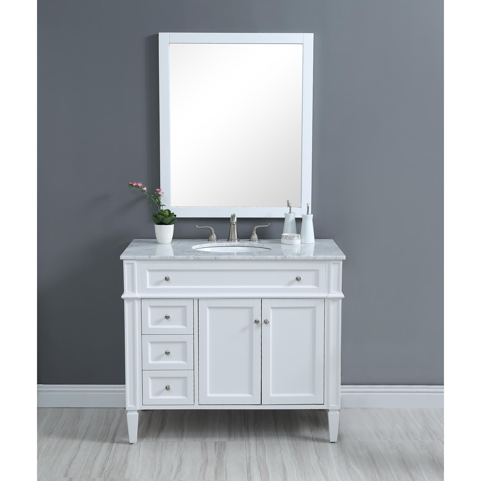 Shown in White finish