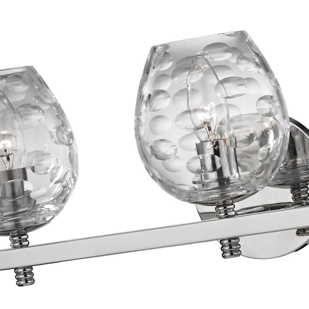 Shown in Polished Nickel finish and Clear glass