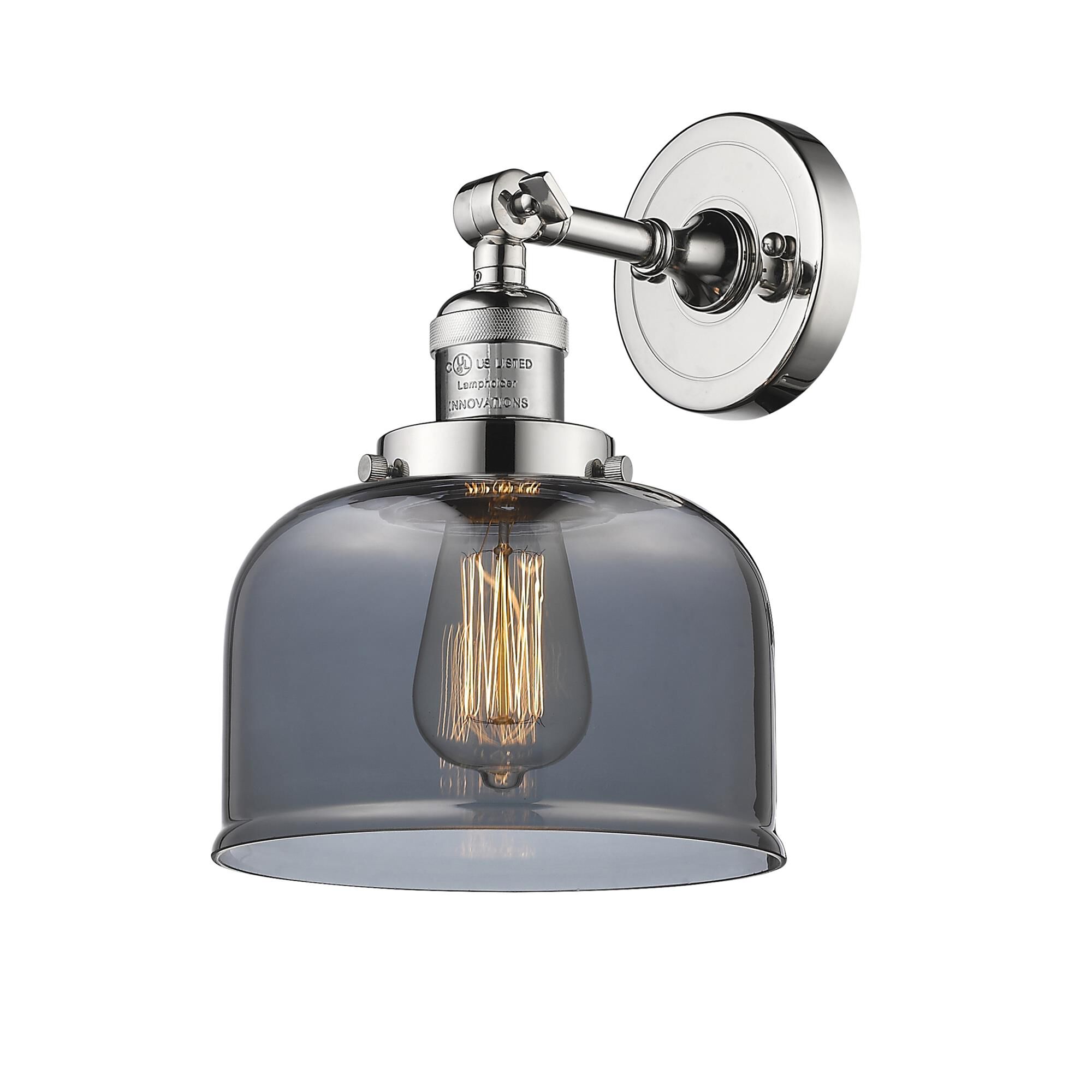 Shown in Polished Nickel finish and Plated Smoked glass