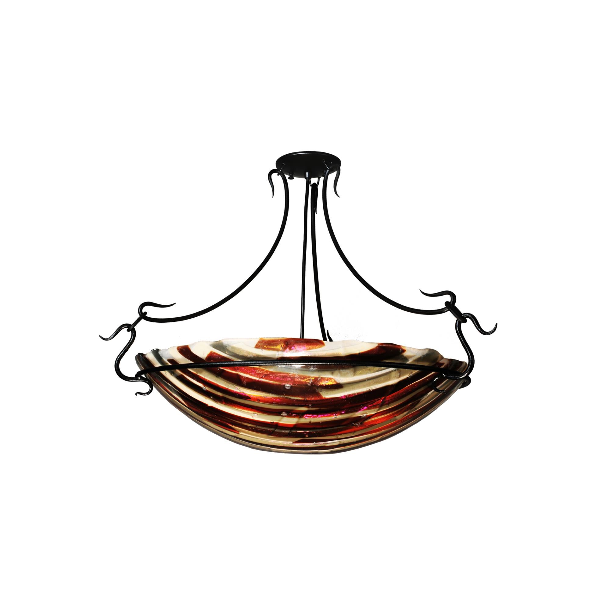 Shown with Amber-Beige-Smoke-Iridescent Clear glass