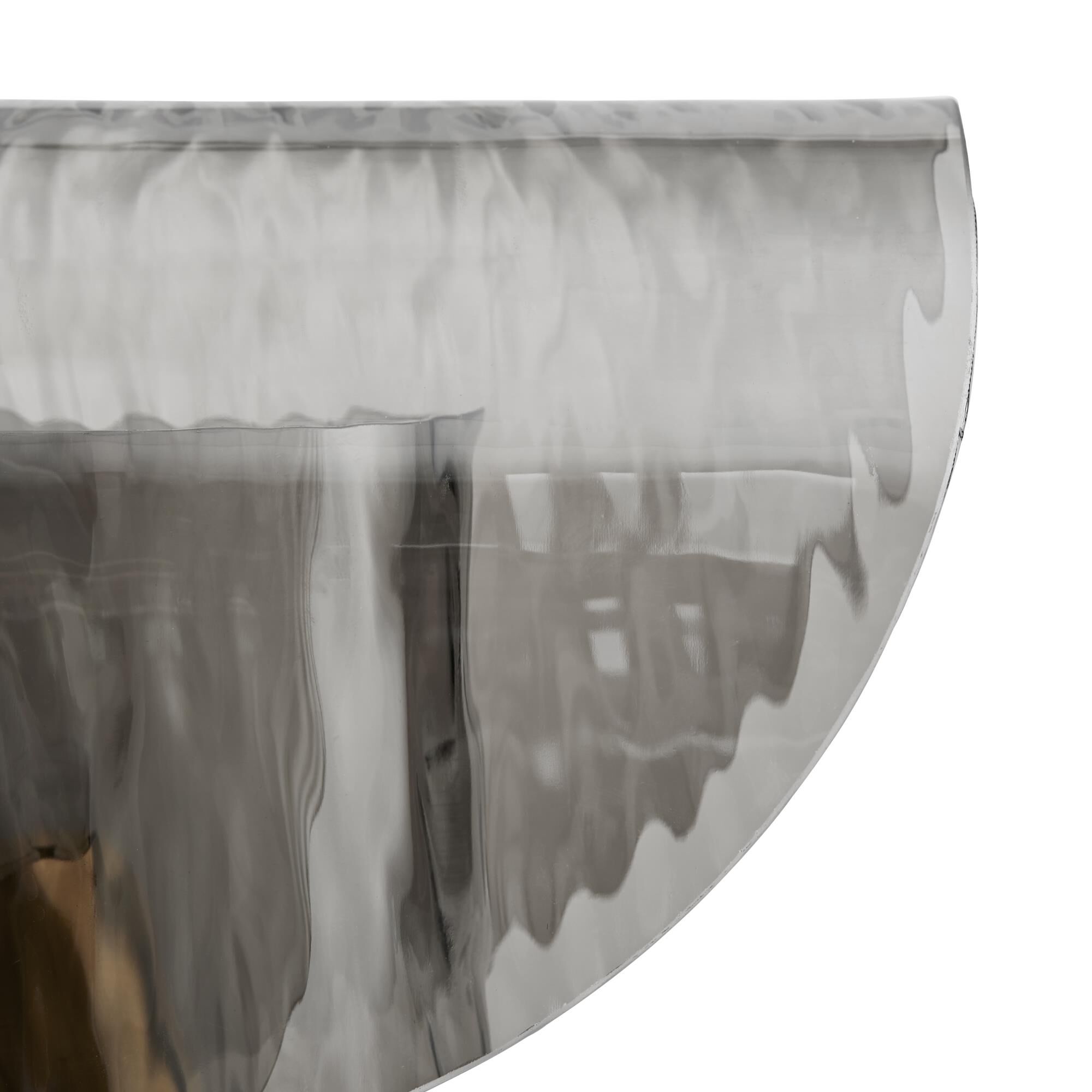 Shown in Smoke finish and Glass shade