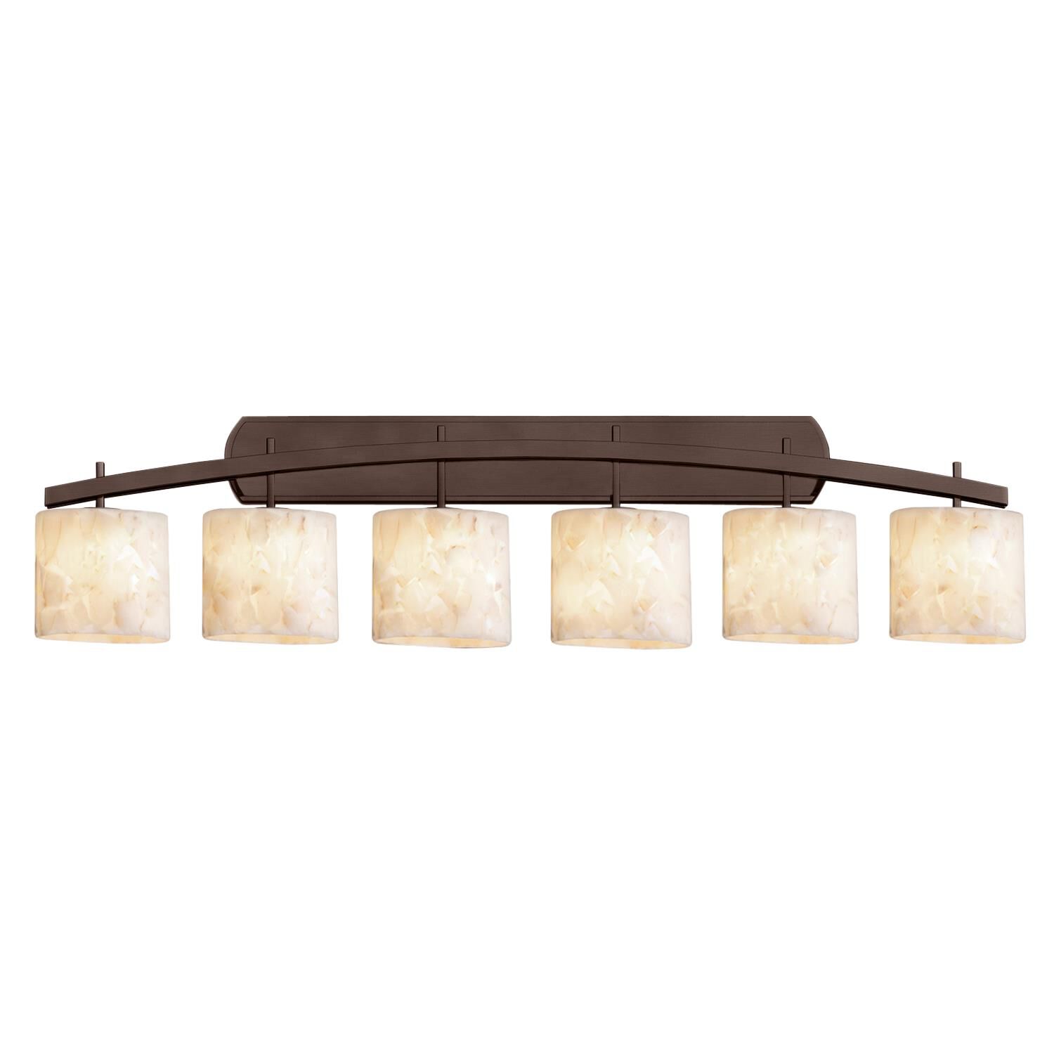 Alabaster Rocks! 56 Inch 6 Light Bath Vanity Light by Justice Design Group