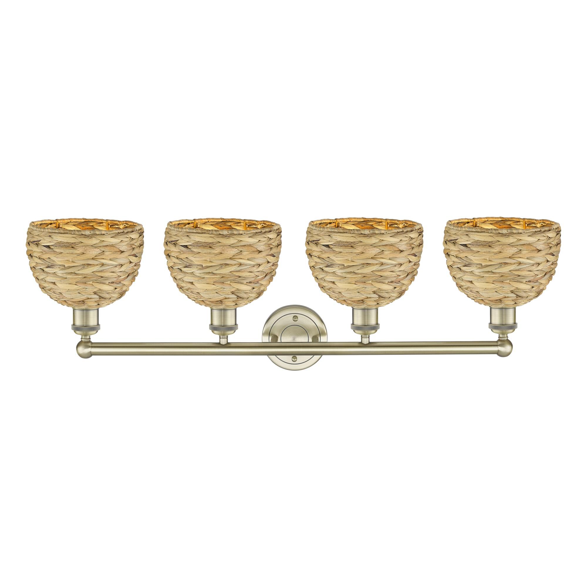 Bruno Marashlian Woven Rattan 35 Inch Bath Vanity Light by Innovations Lighting