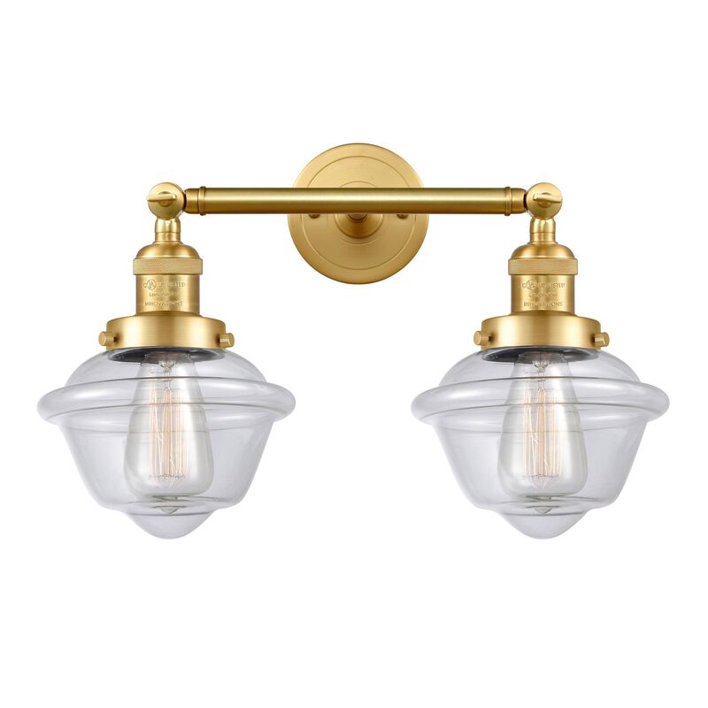 Bruno Marashlian Small Oxford 17 Inch 2 Light Bath Vanity Light by Innovations Lighting
