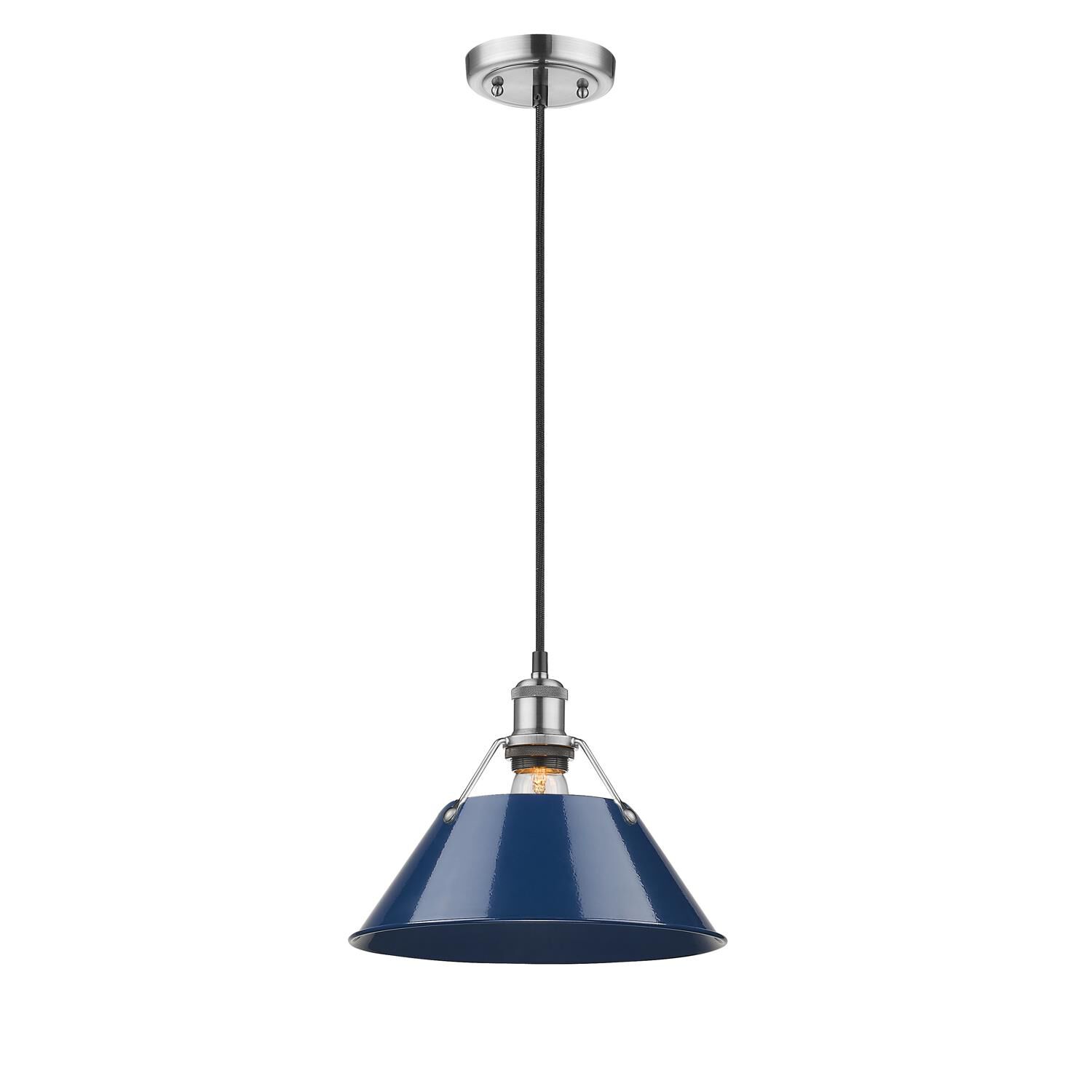 Shown in Pewter finish and Navy Blue shade