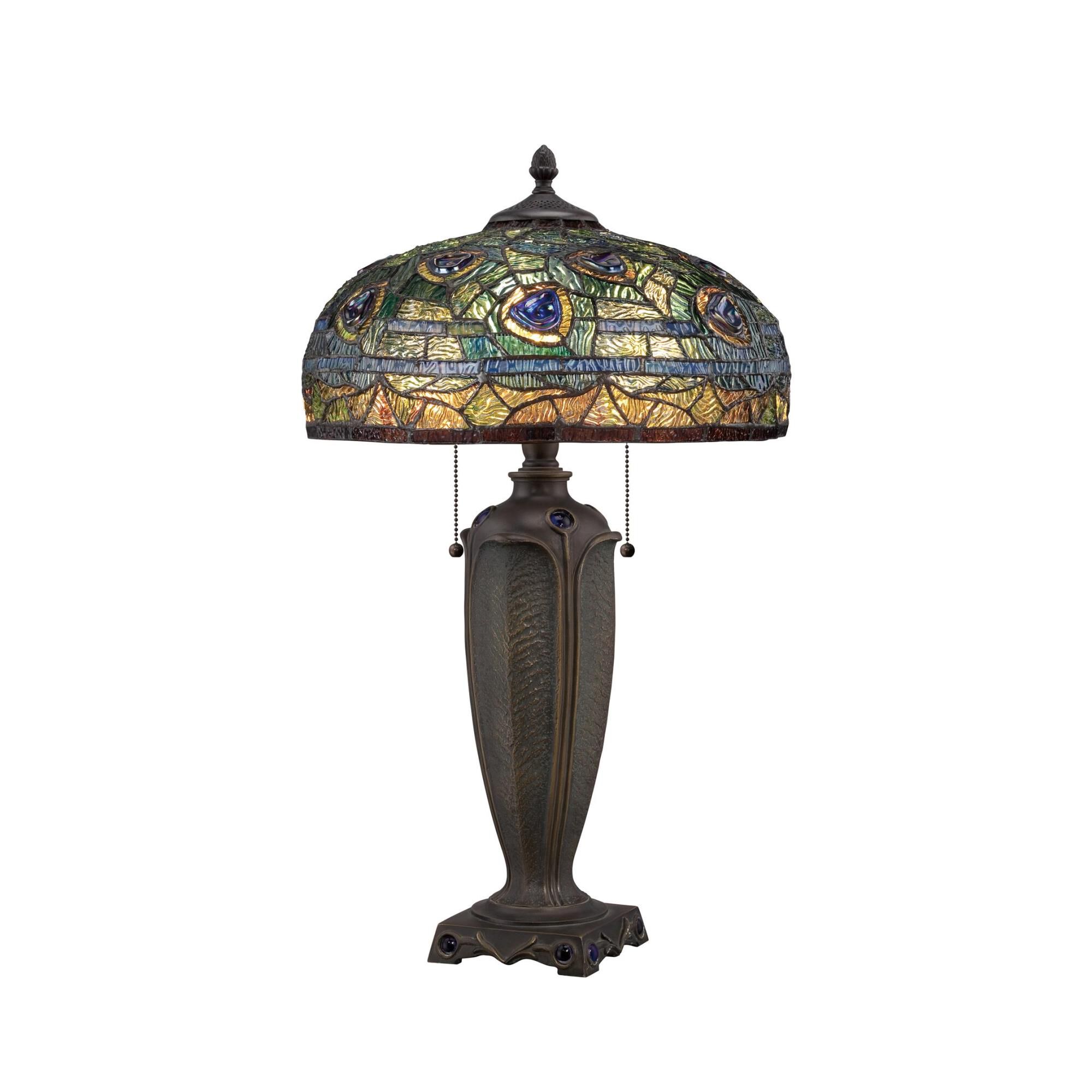 Shown with Tiffany glass