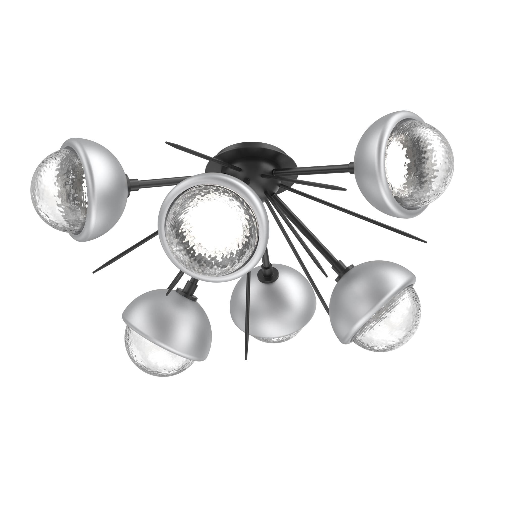 Shown in Matte Black finish and Clear glass and Classic Silver accent
