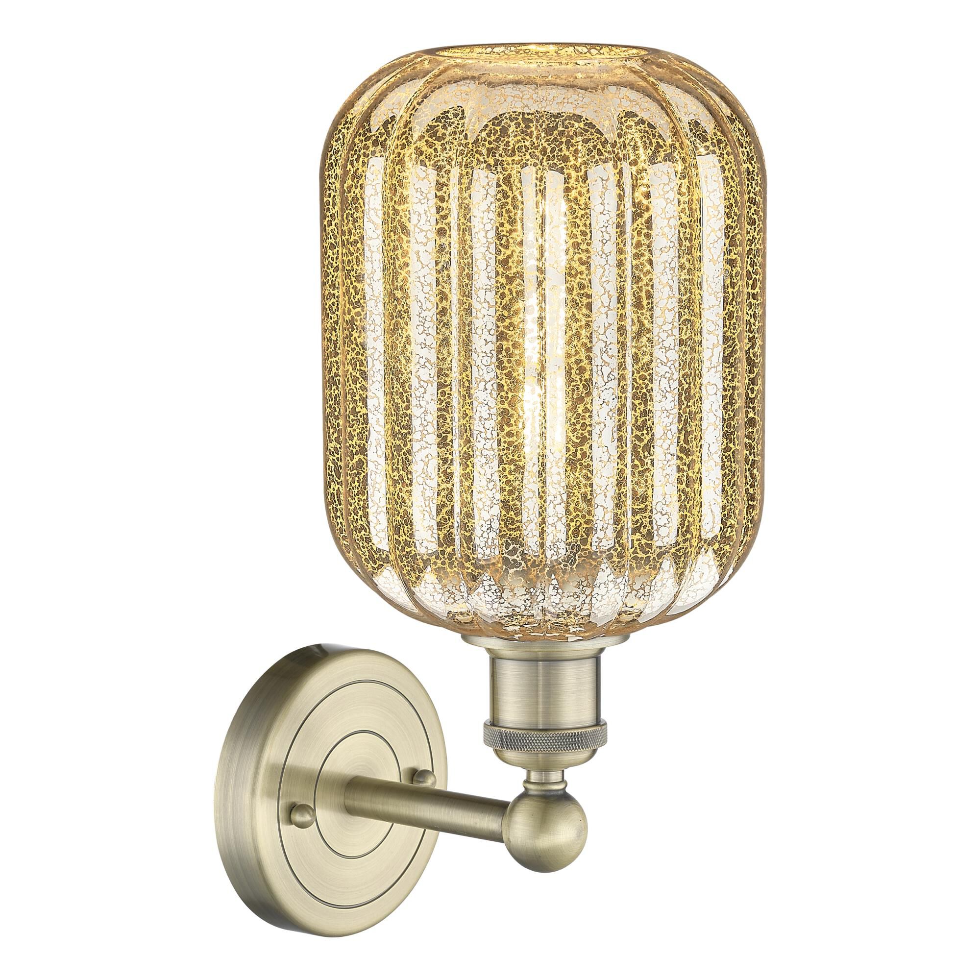 Shown in Antique Brass finish and Mercury glass