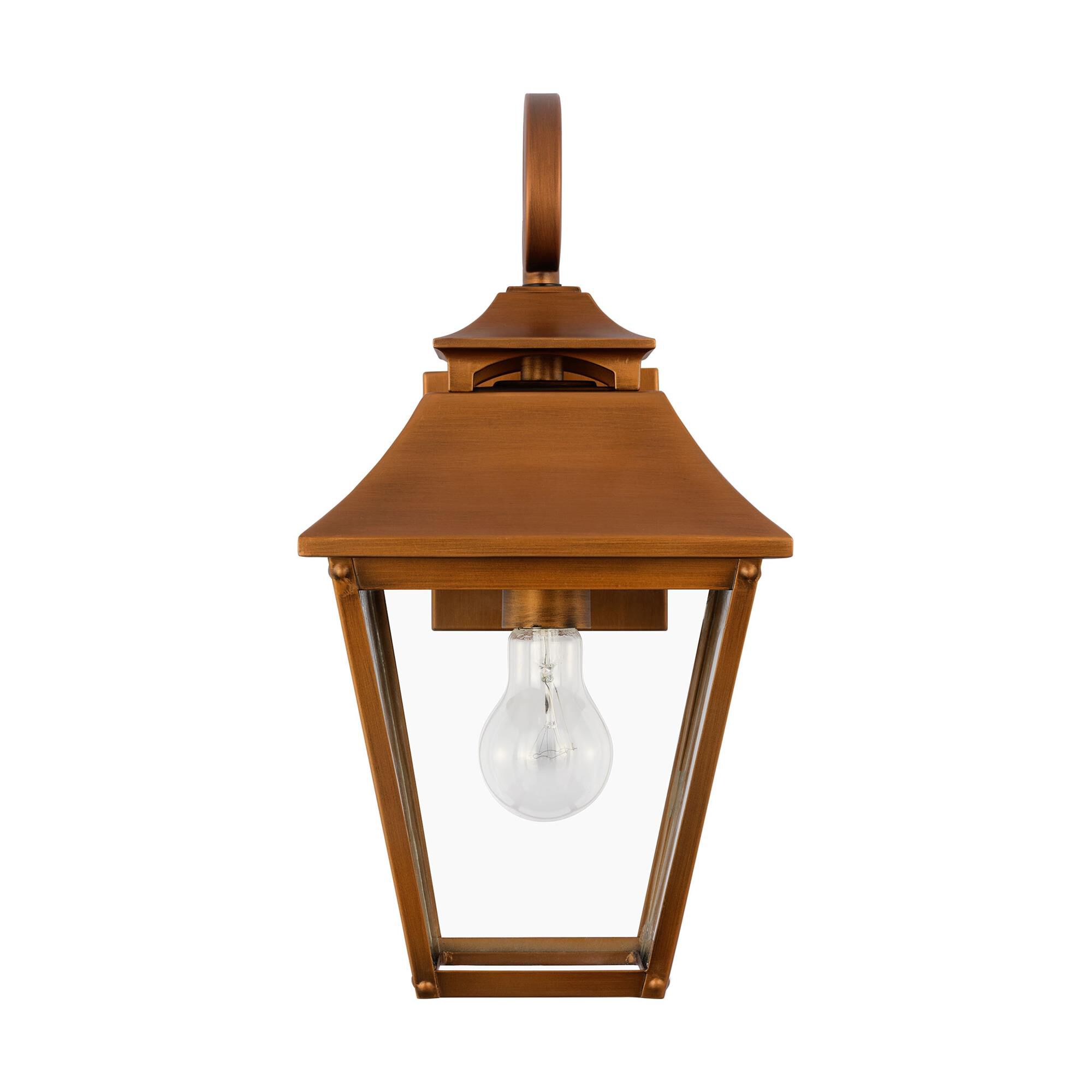 Shown in Natural Copper finish and Clear Seeded glass