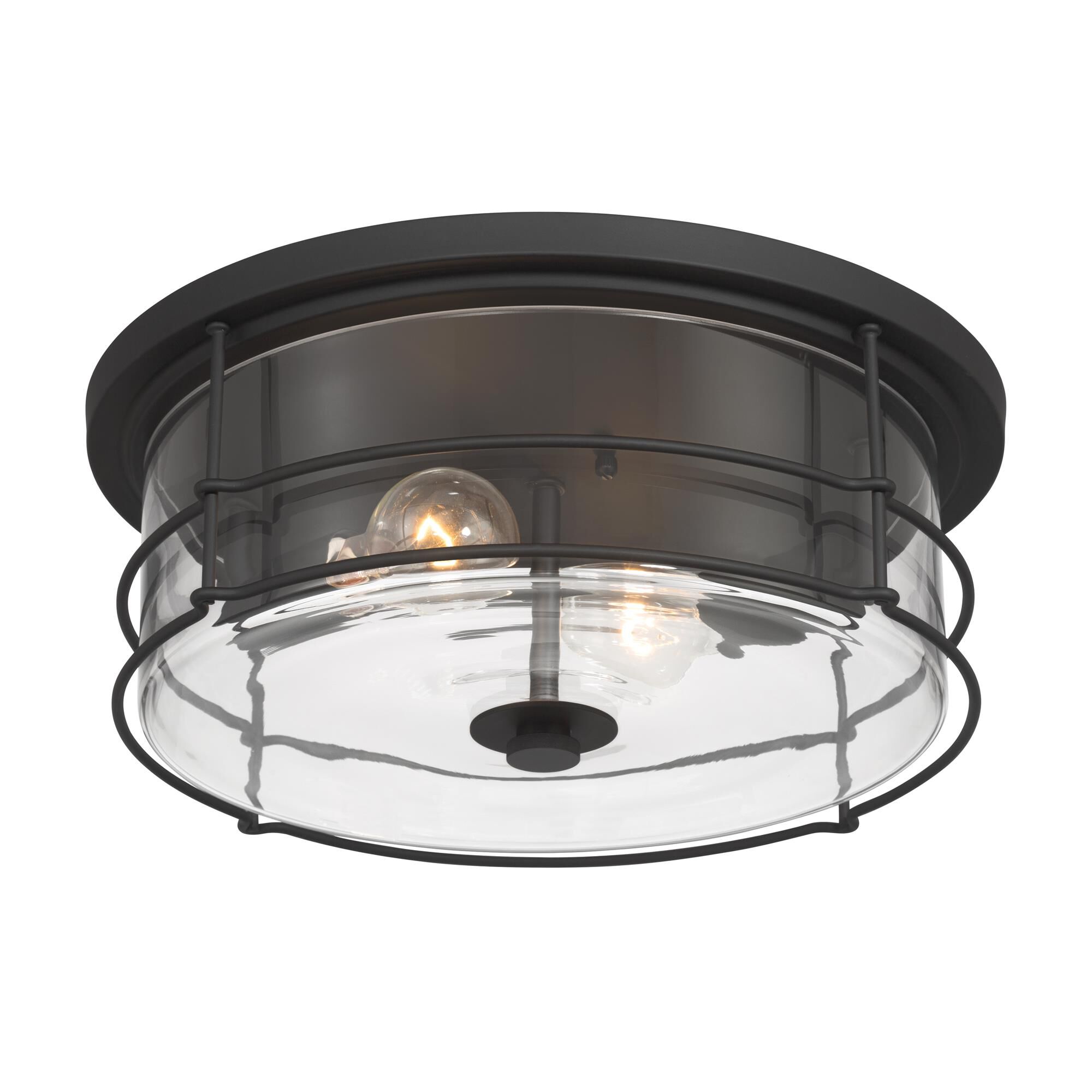 Shown in Dark Matte Black finish and Clear glass