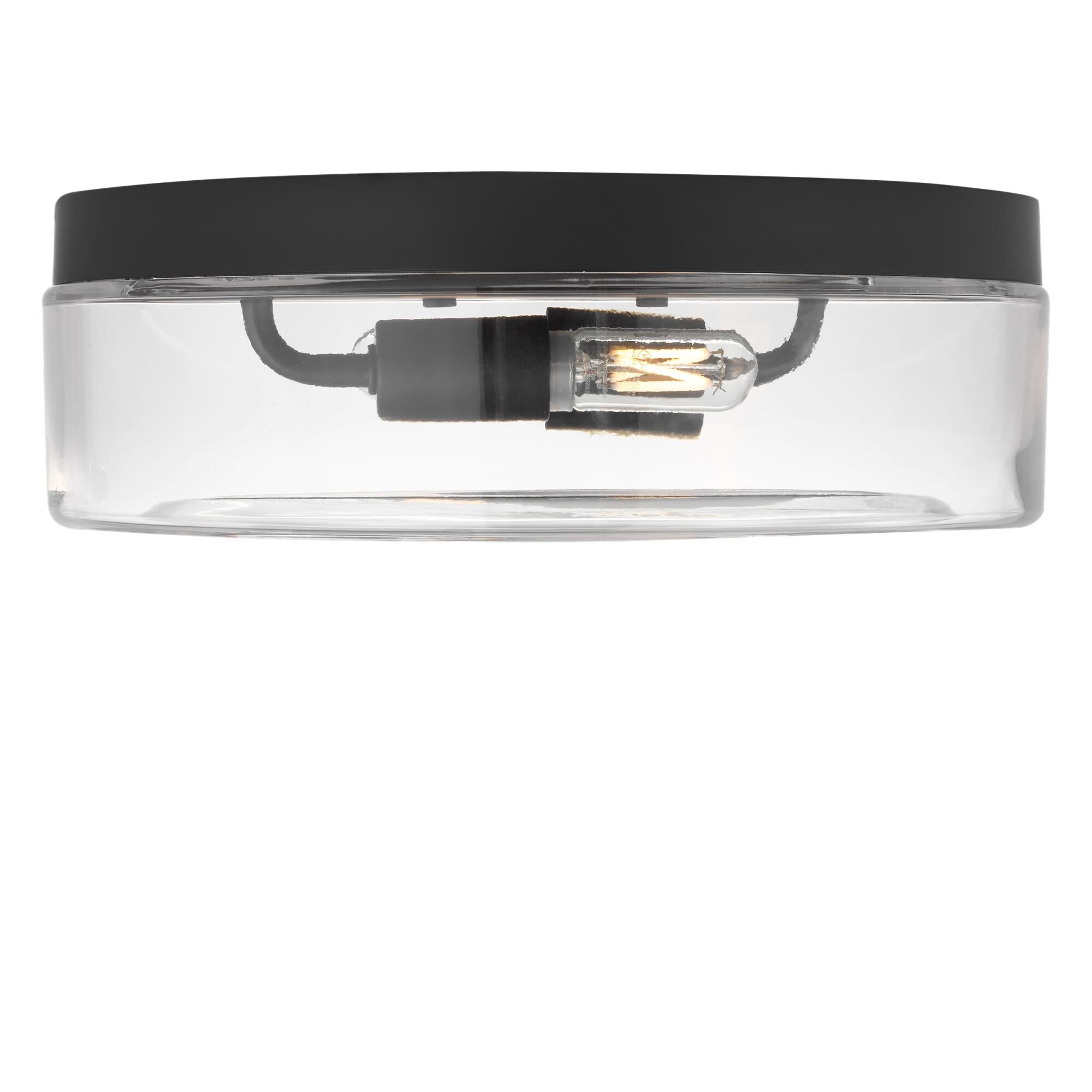 Shown in Midnight Black finish and Clear glass