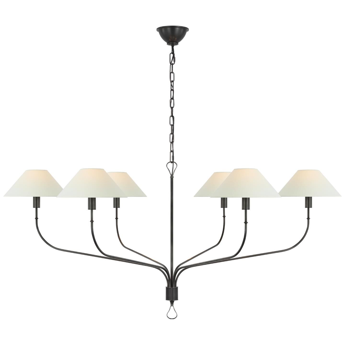 Amber Lewis Griffin 56 Inch 6 Light LED Chandelier by Visual Comfort Signature Collection