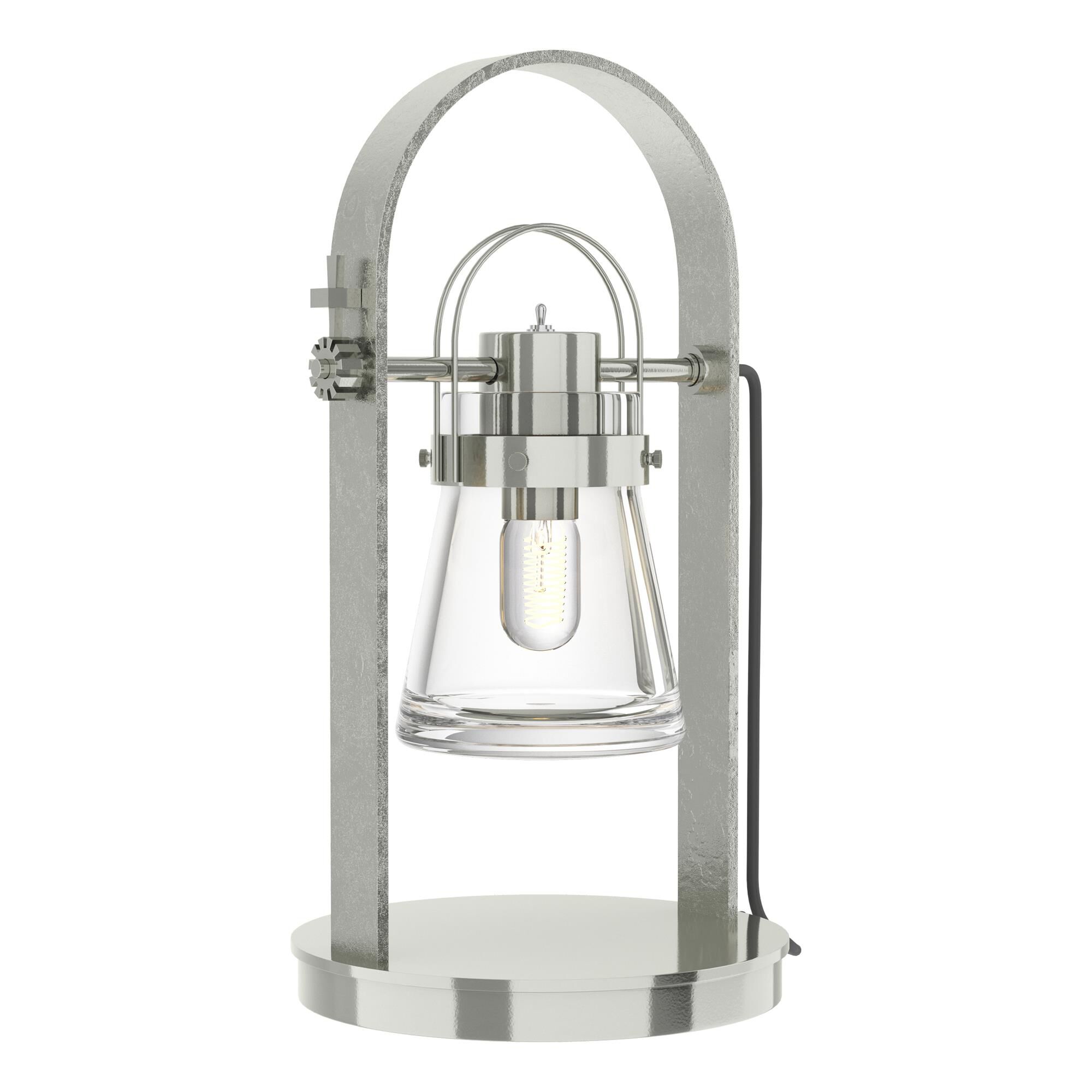 Shown in Sterling finish and Clear glass