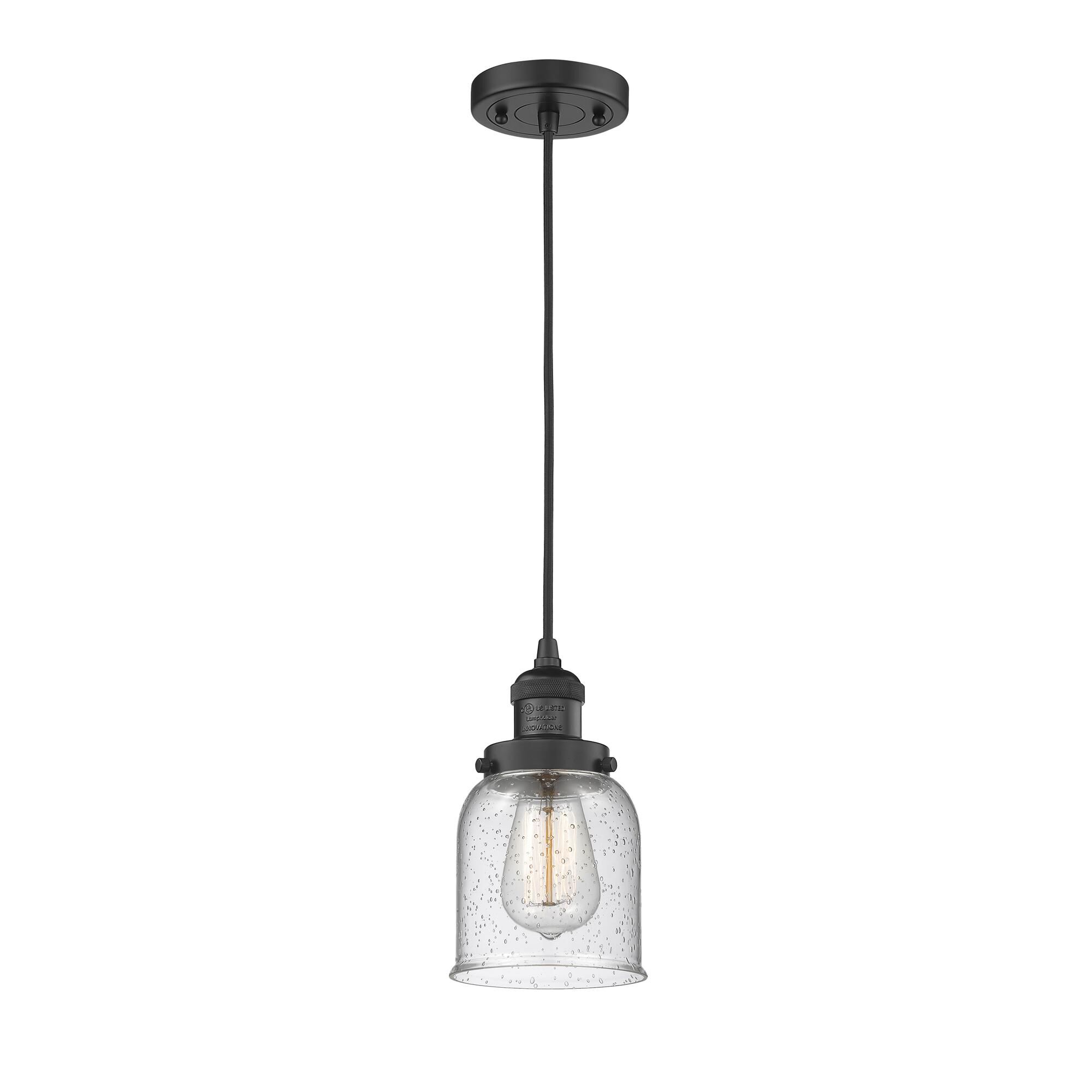 Shown in Matte Black finish and Seedy glass