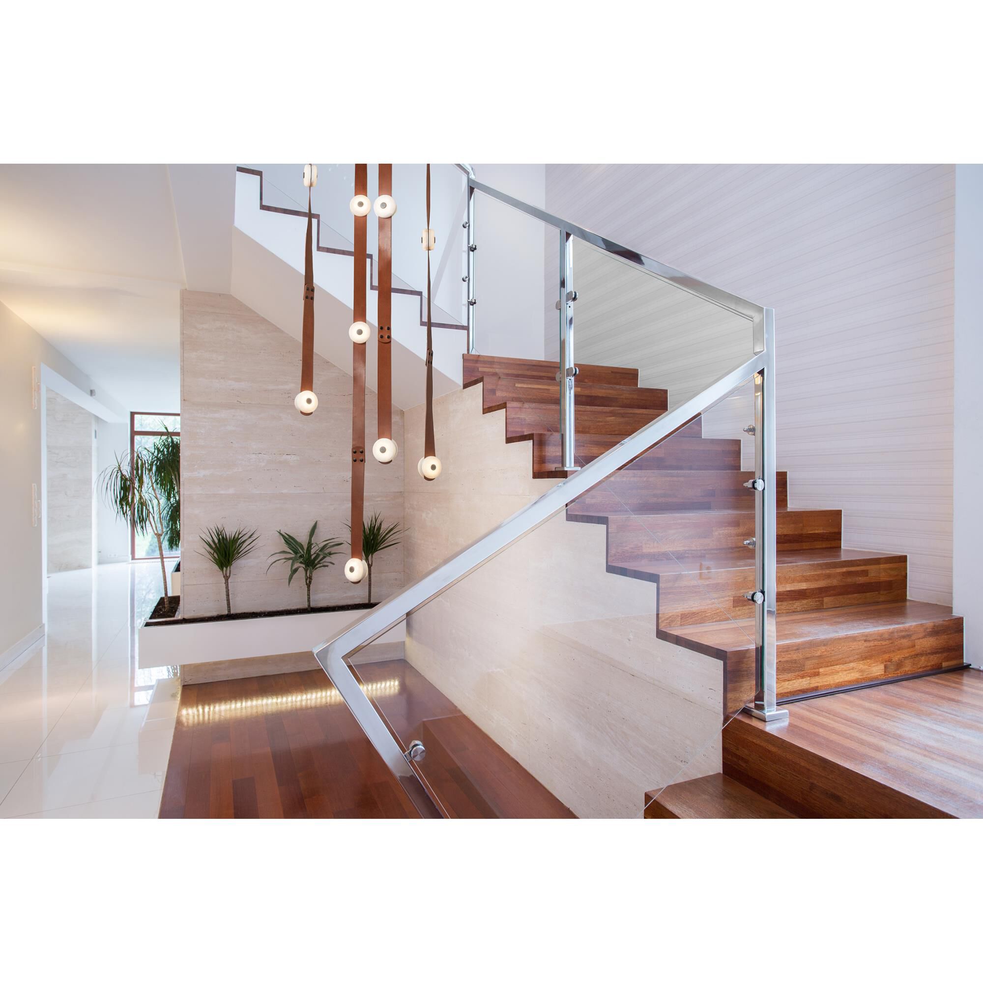 Shown in Black finish and Alabaster shade and Chestnut accent