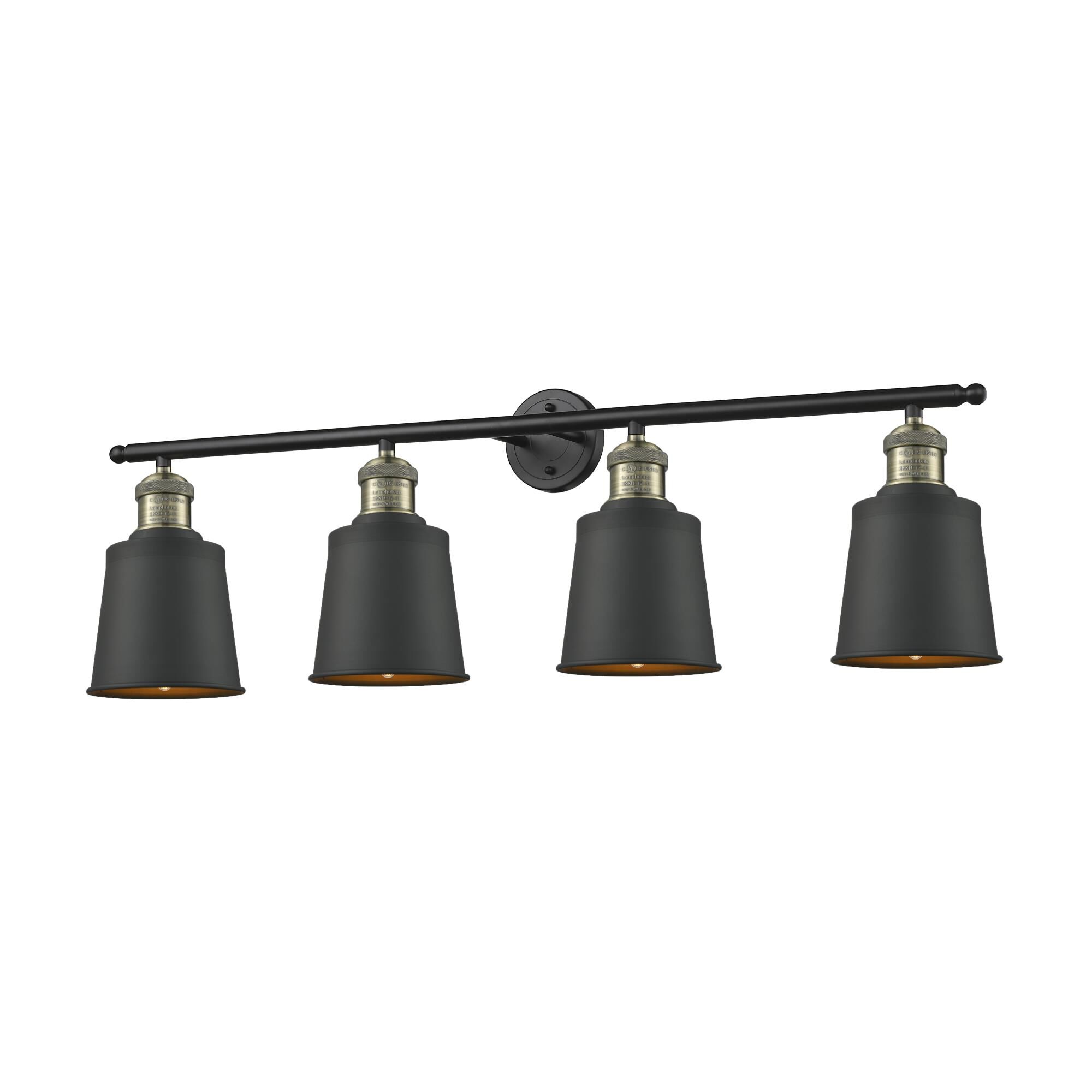 Shown in Black Brushed Brass finish and Brushed Brass shade