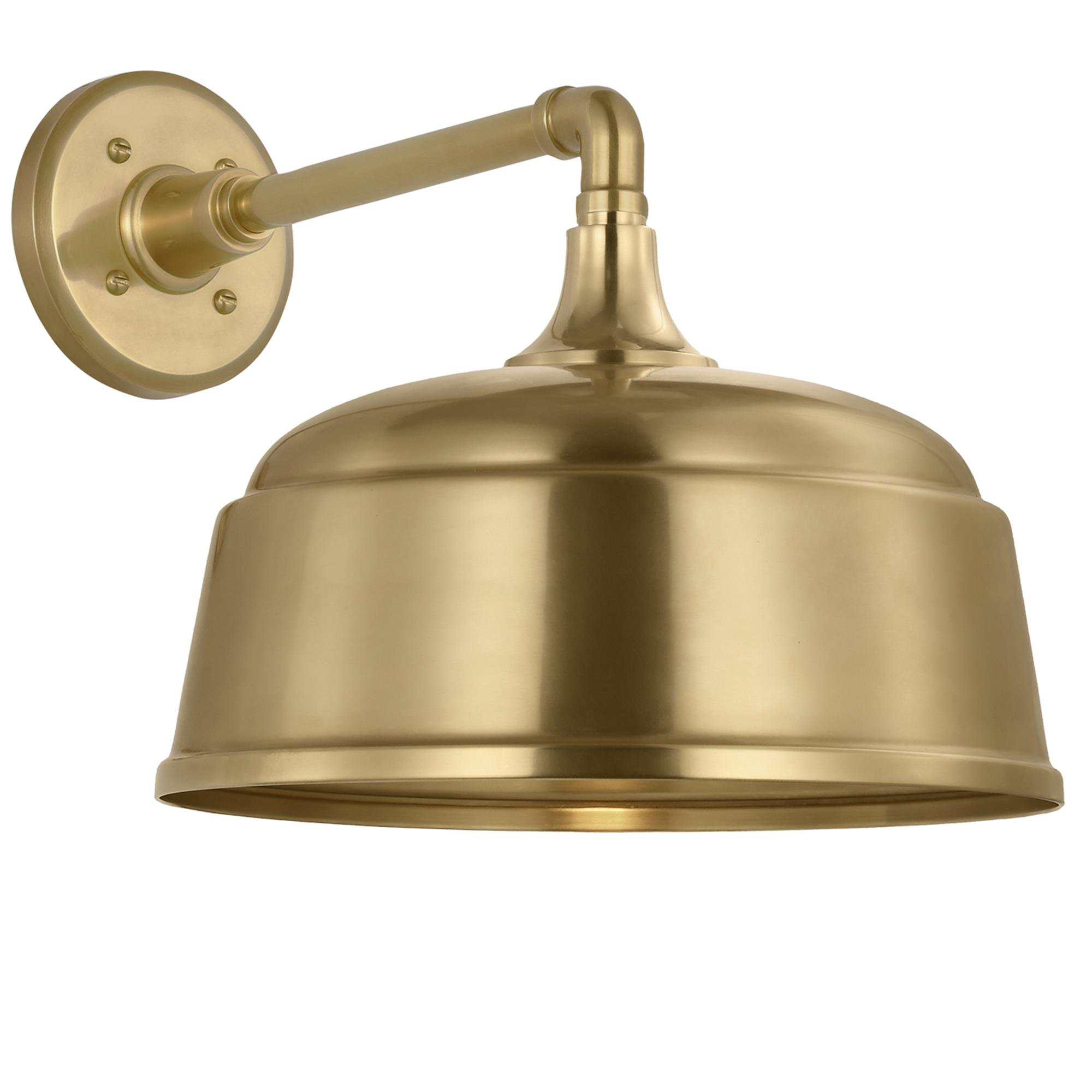 Shown in Hand-Rubbed Antique Brass finish and Hand-Rubbed Antique Brass Rockhouse shade