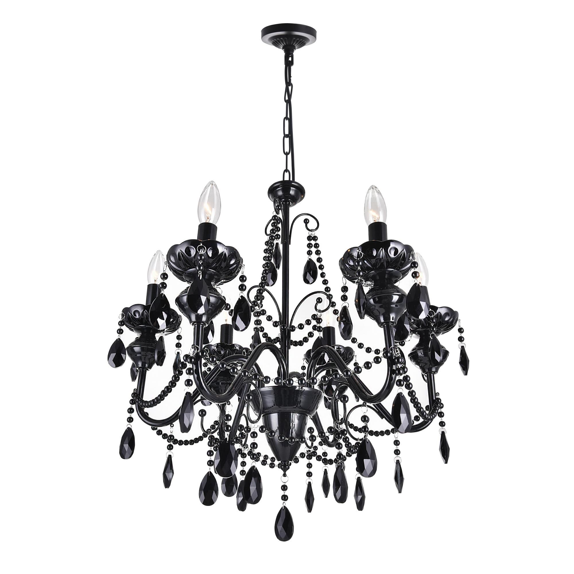 Keen 22 Inch 6 Light Mini Chandelier by CWI Lighting