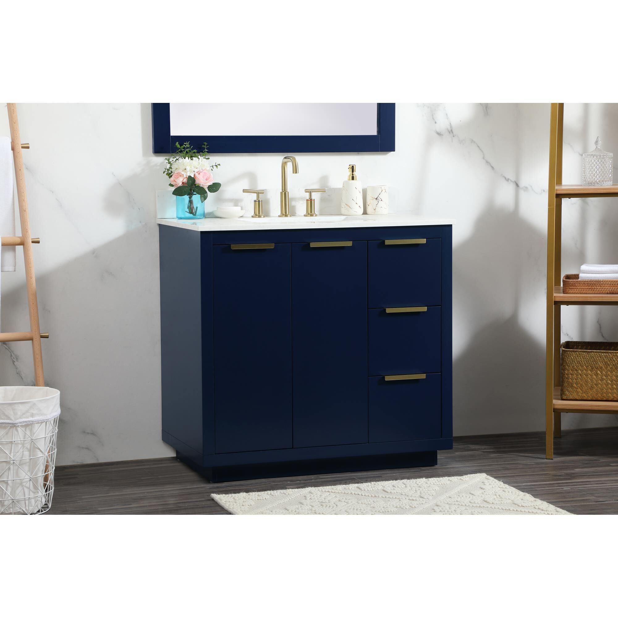 Shown in Blue finish