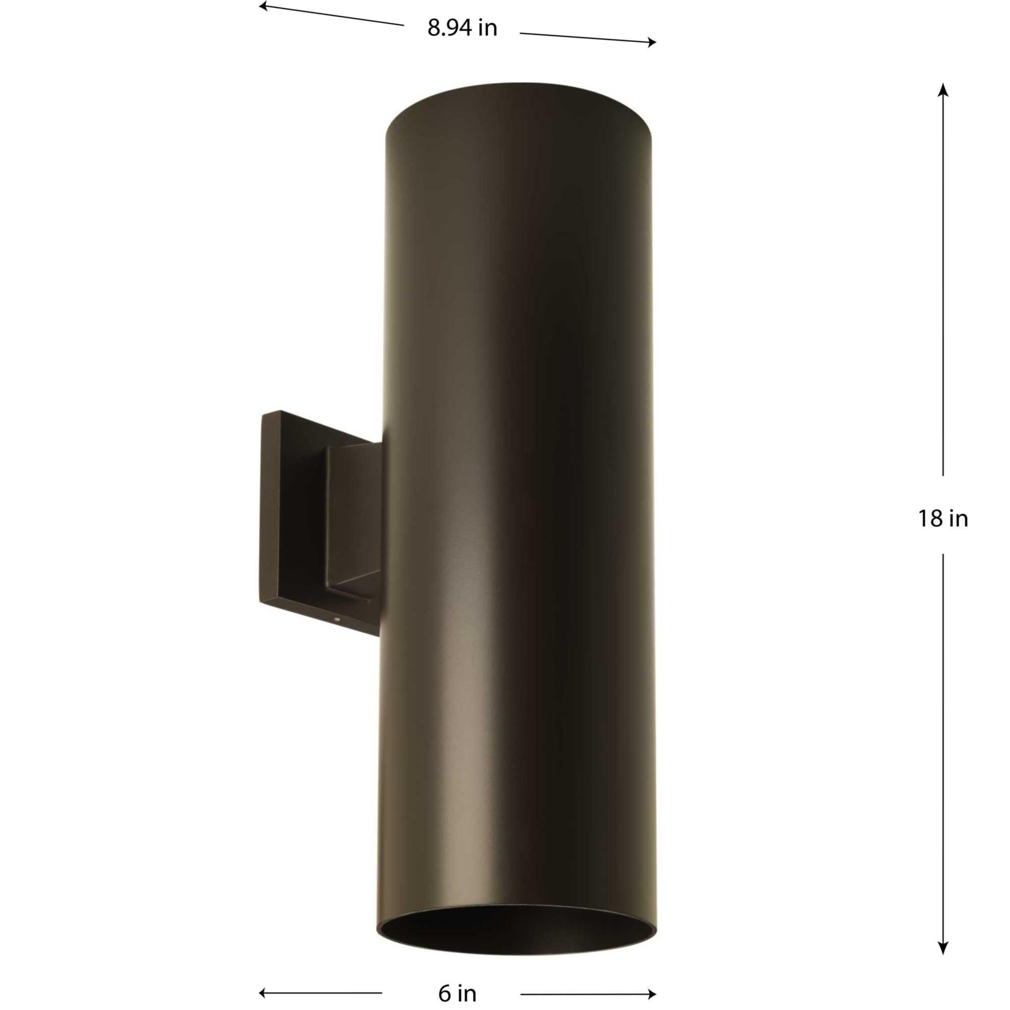 6in Cyl Rnds 18 Inch Tall 2 Light LED Outdoor Wall Light by Progress Lighting