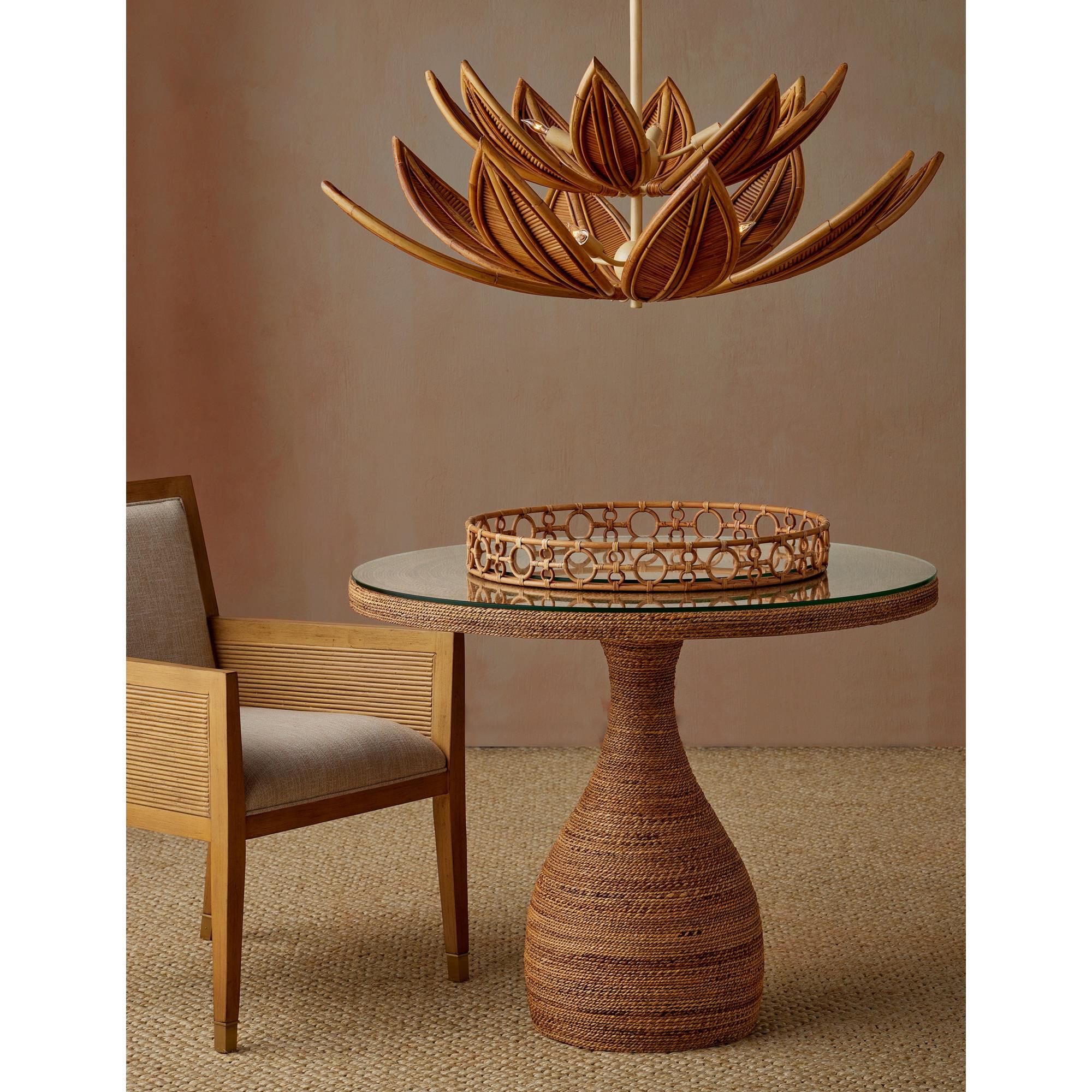 Shown in Sea Sand, Uv Liller Malt and Satin Brass finish