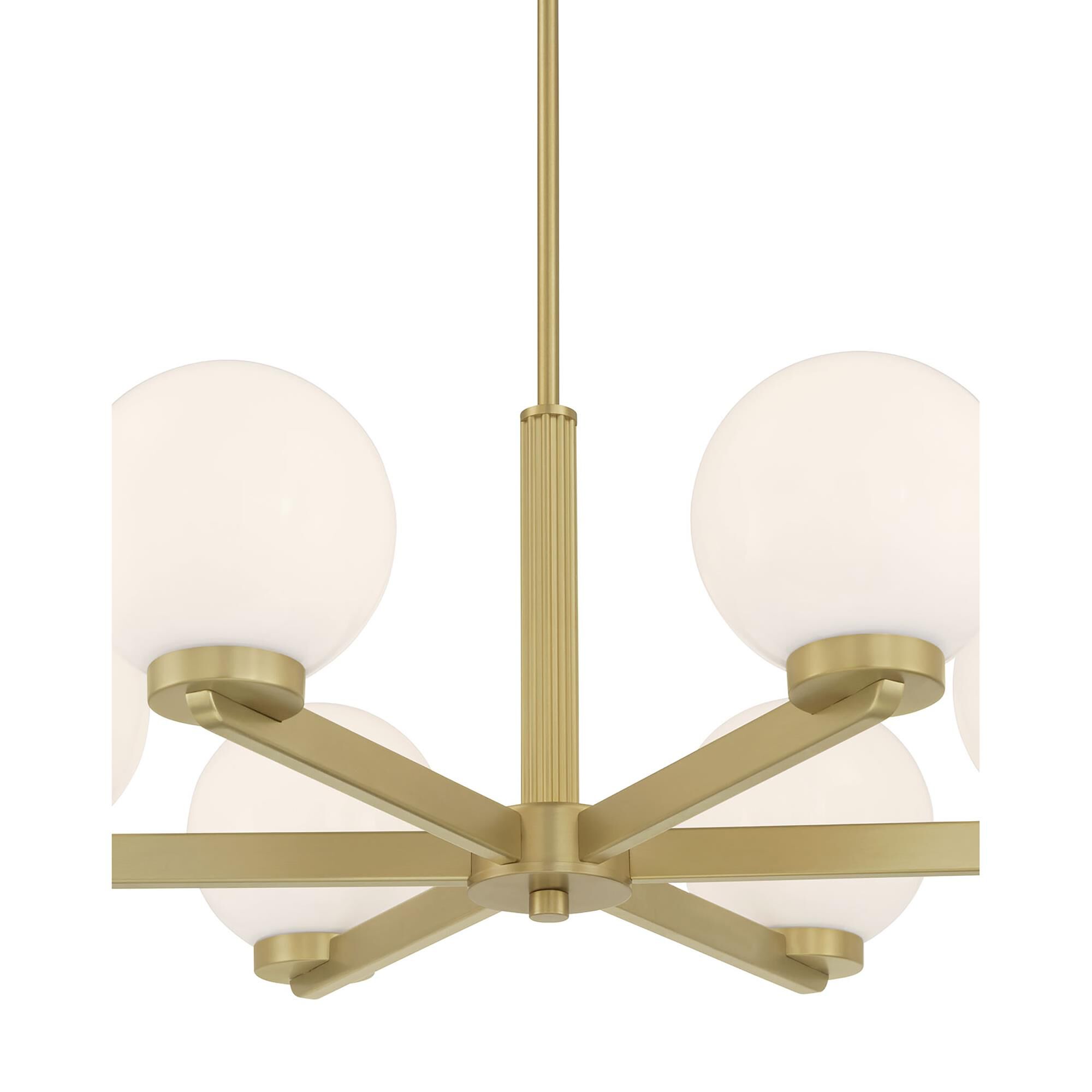 Shown in Vintage Brass finish and Shiny Opal glass