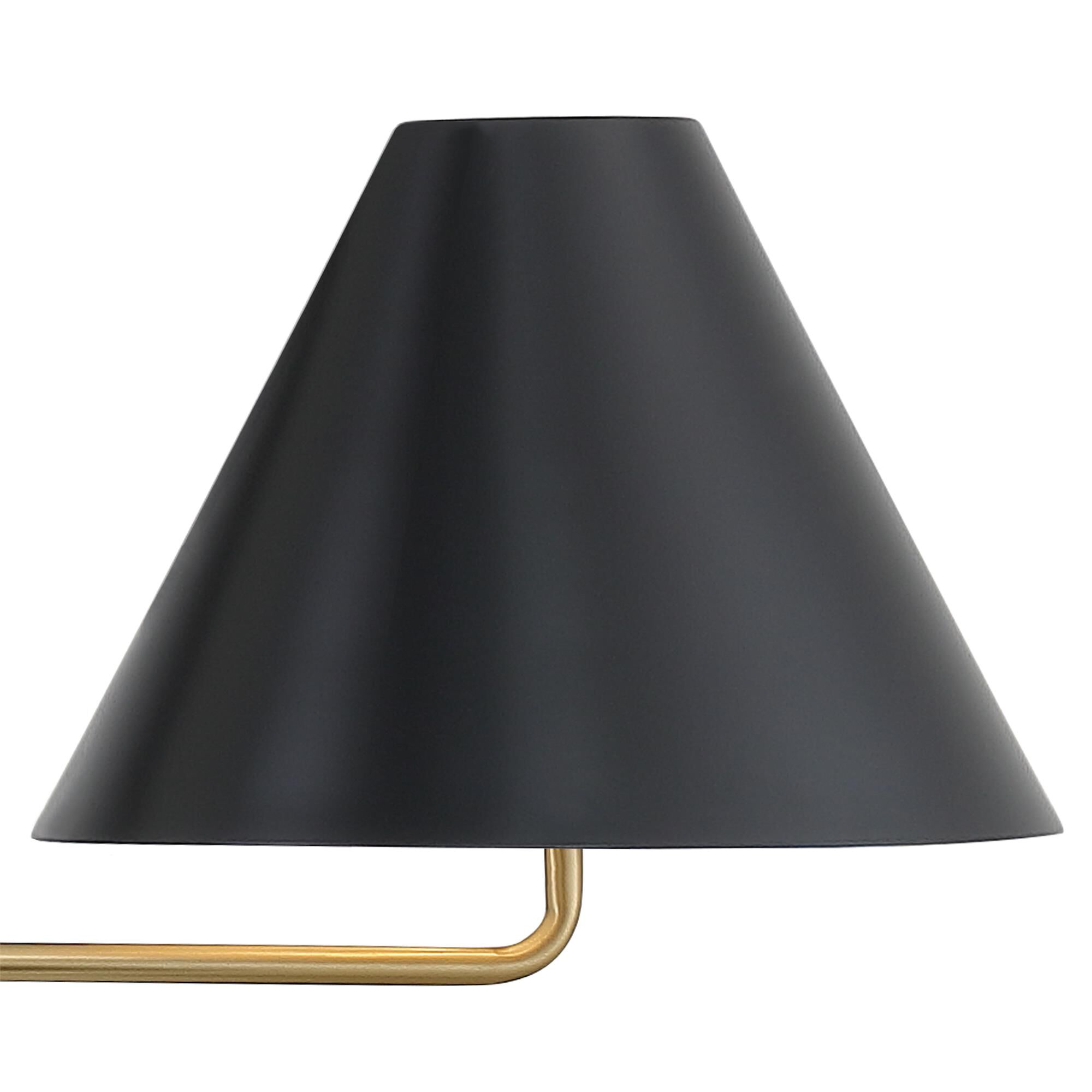 Shown in Vibrant Gold finish and Steel glass and Steel shade
