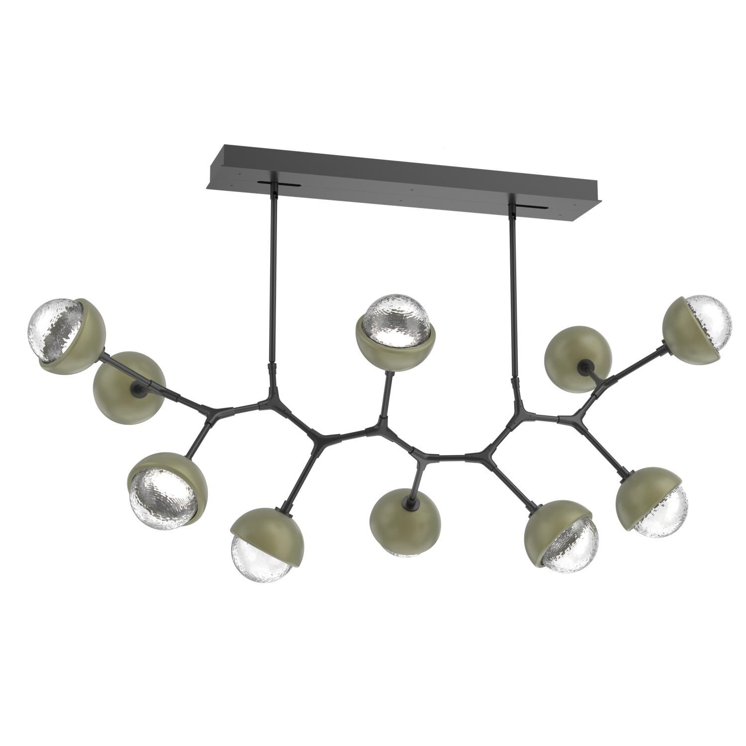 Levi Wilson Cabochon 56 Inch Linear Suspension Light by Hammerton Studio