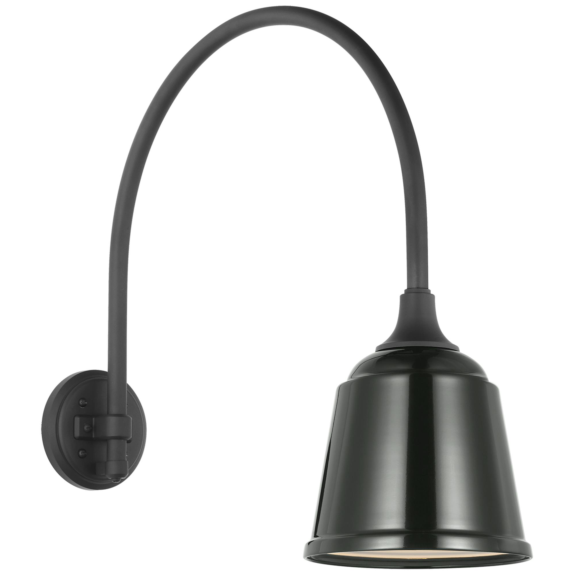 Shown in Matte Black finish and Green shade