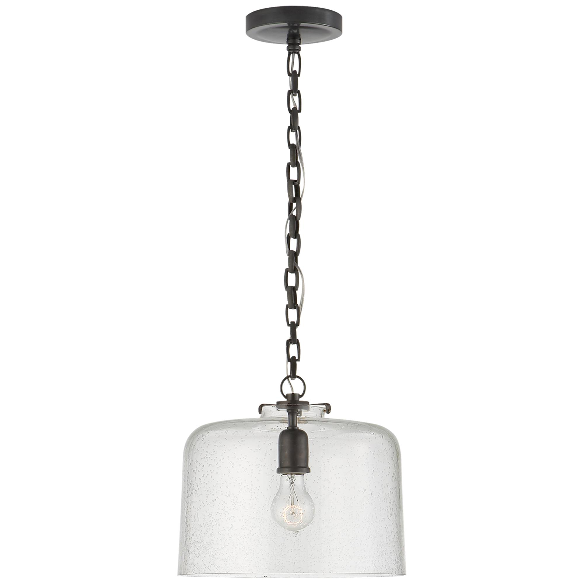 Shown in Bronze finish and Seeded glass