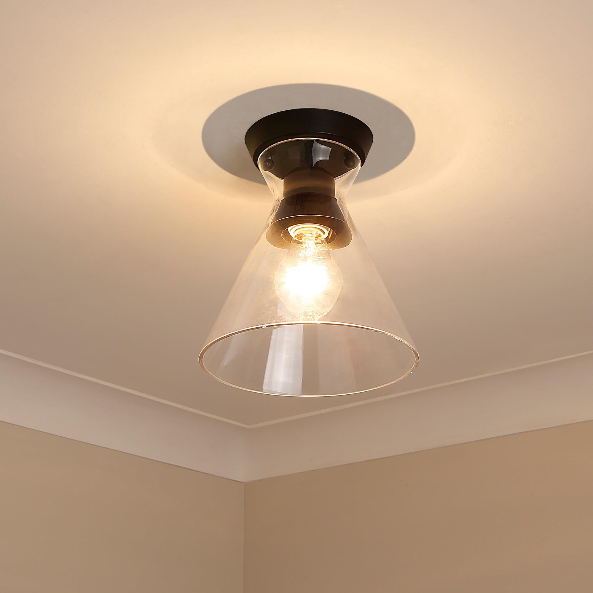 Shown in Matte Black finish and Clear glass