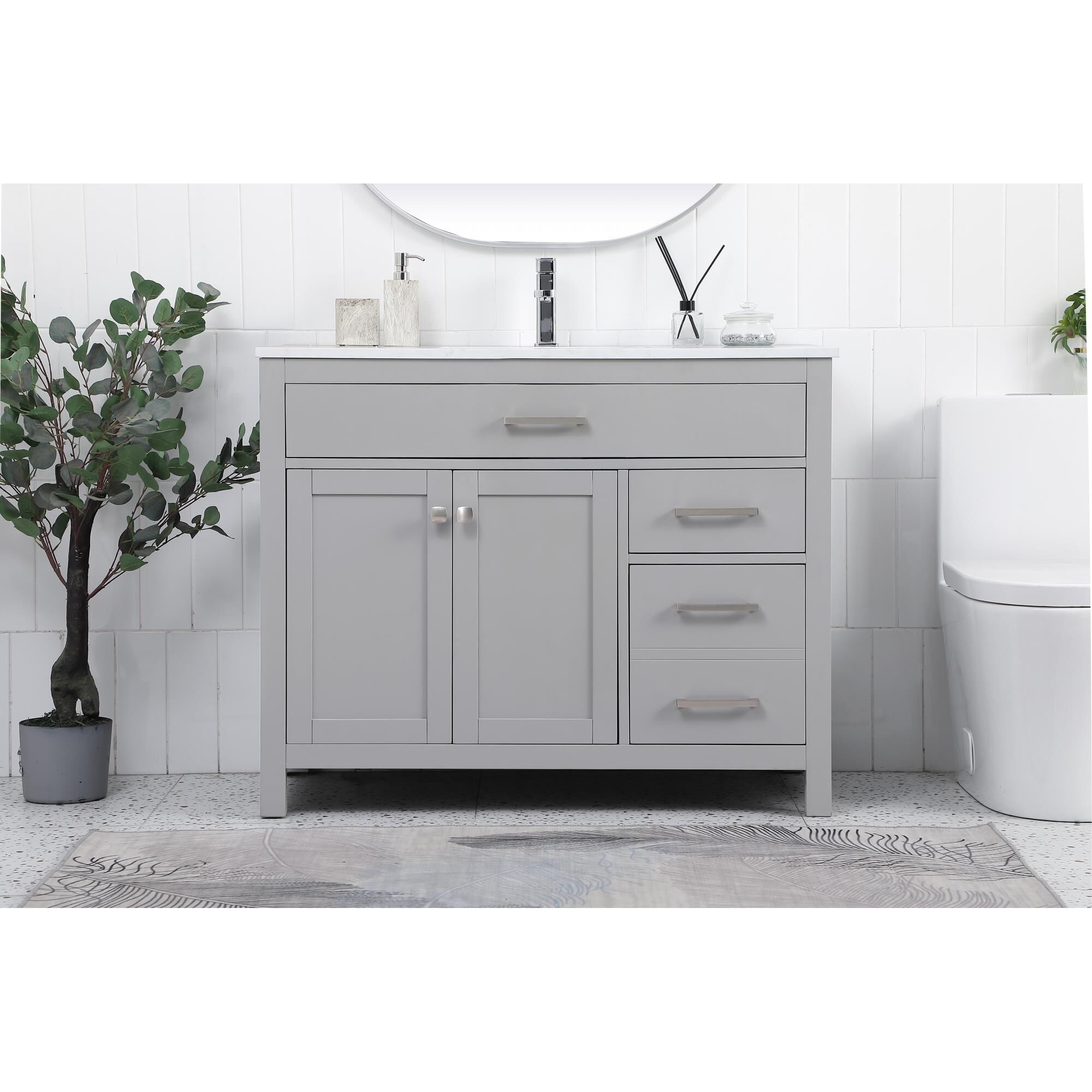 Shown in Grey finish