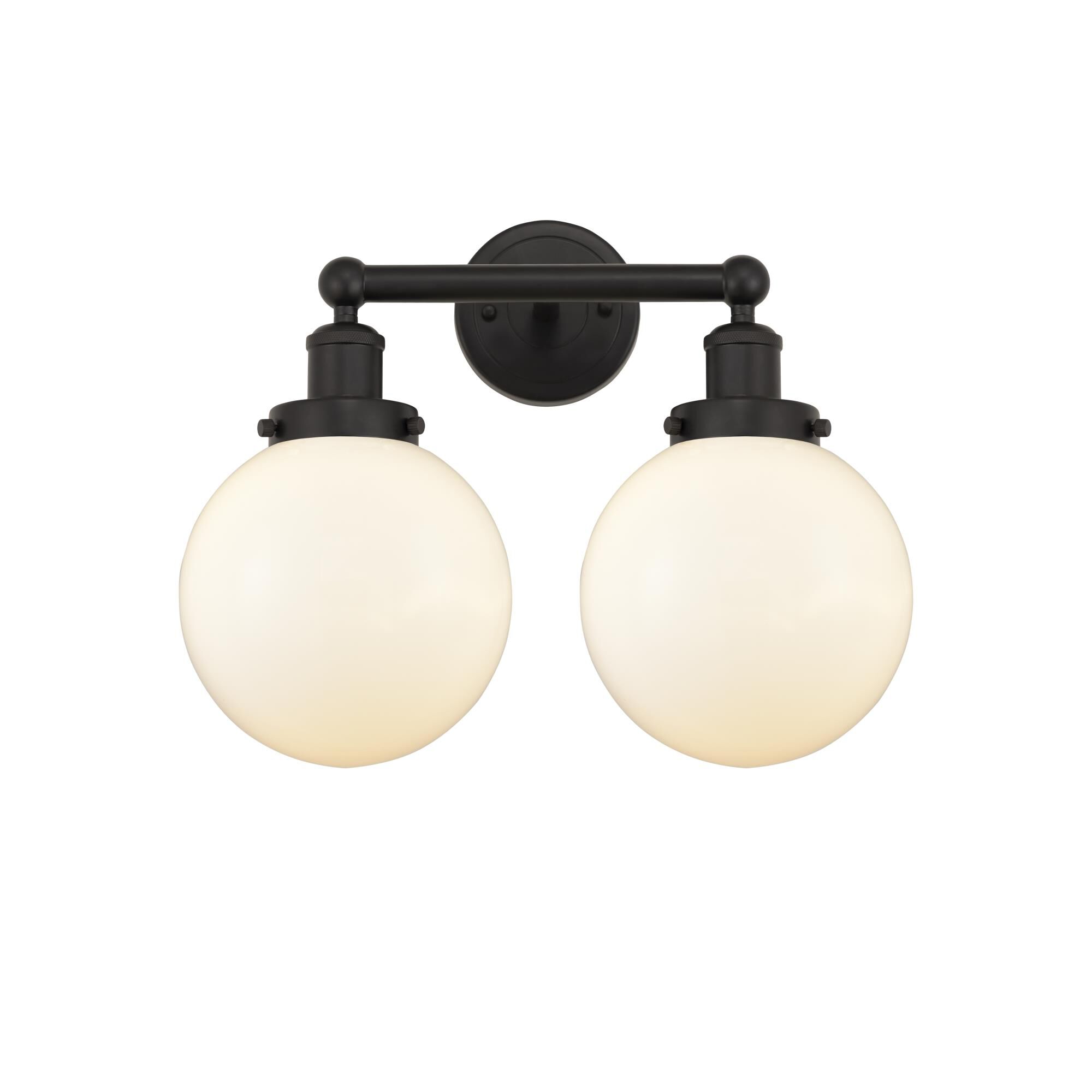 Shown in Oil Rubbed Bronze, Matte White finish and Matte White glass and Matte White Glass shade
