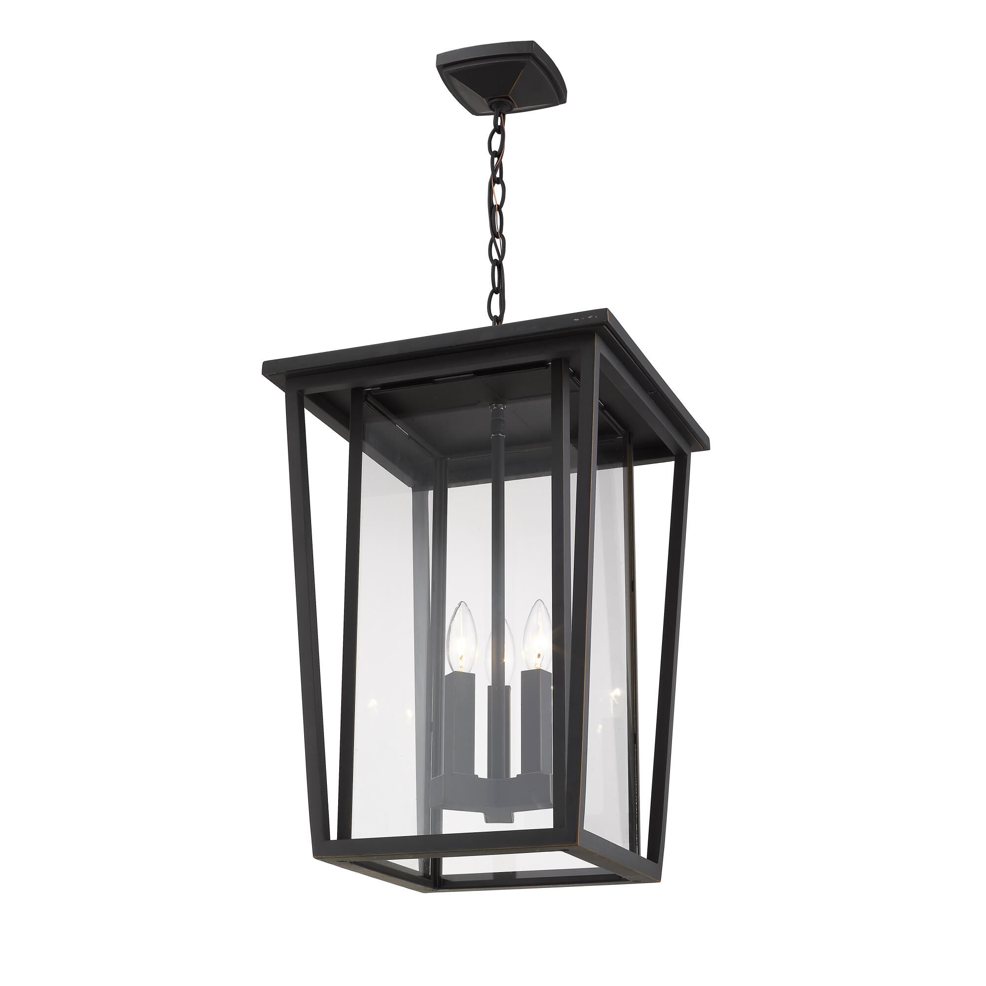 Seoul 21 Inch Tall 3 Light Outdoor Hanging Lantern by Z-Lite