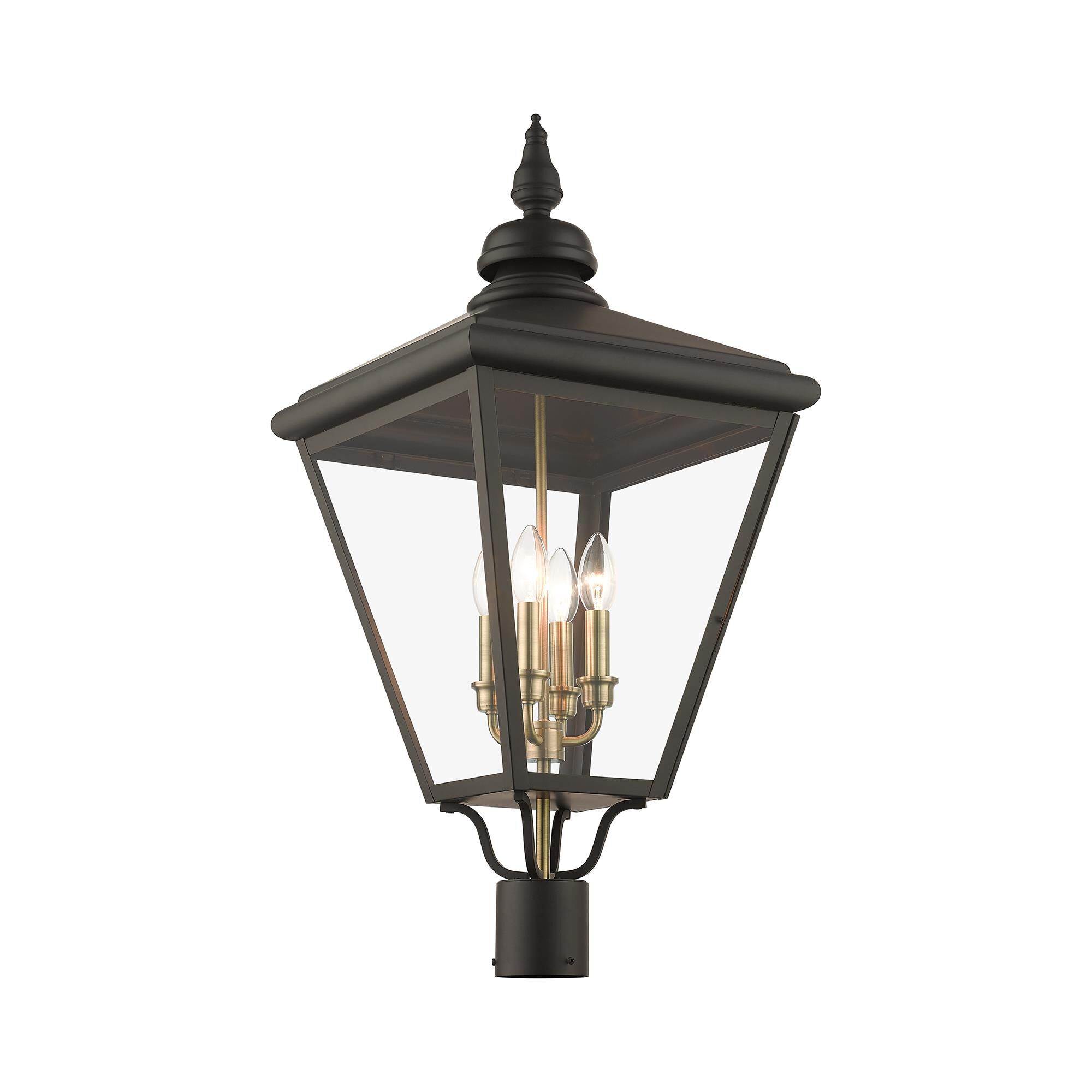 Adams 31 Inch Tall 4 Light Outdoor Post Lamp by Livex Lighting